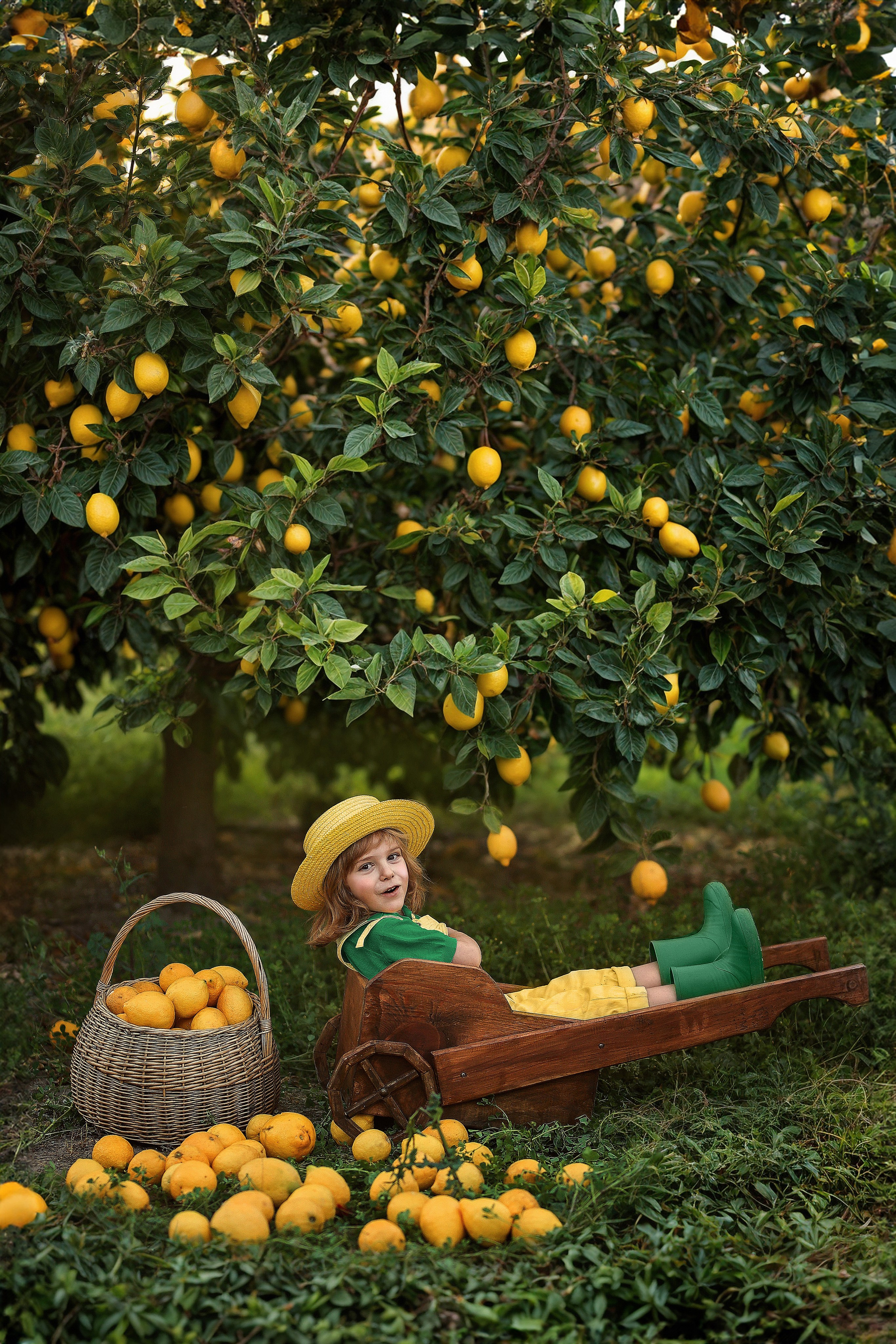 Фотосессия в лимонах. Фотограф в Турции, Анталии, Кемере, Белеке, Сиде, Каше, Калкане, Фетхие