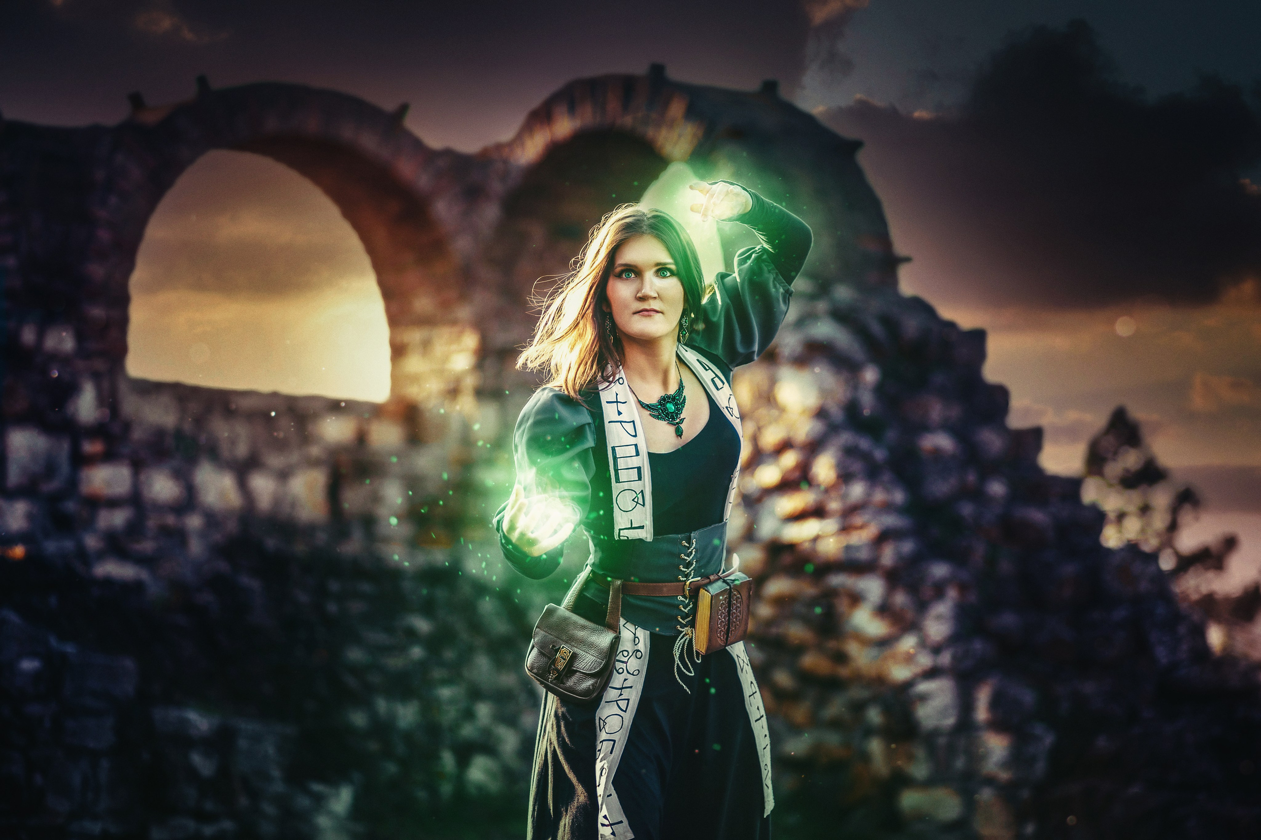 Fantasy cosplay portrait with dramatic studio lighting. Dark aesthetic cosplay photoshoot in Belgrade. Creative fantasy character photography in Serbia