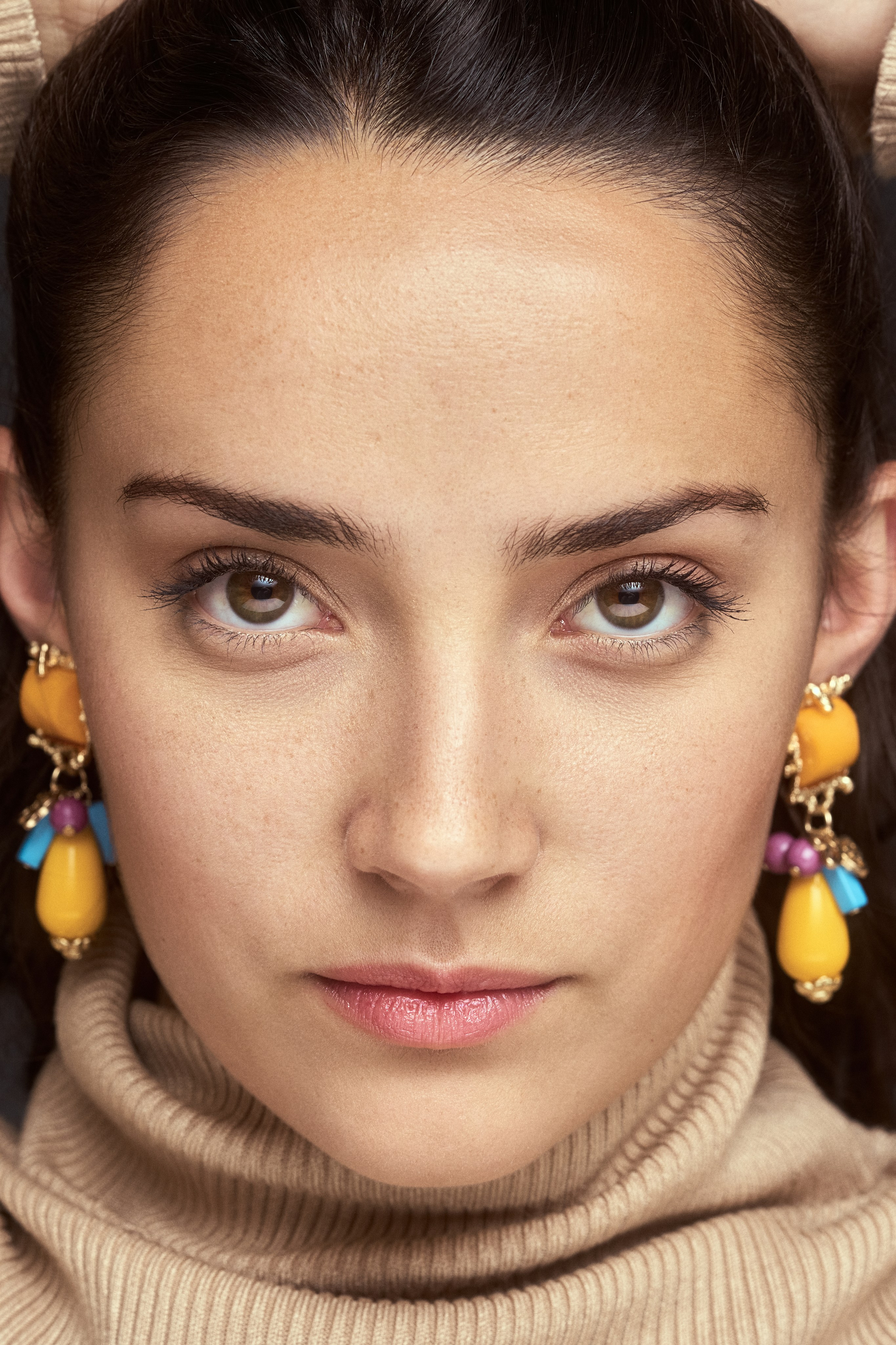 Porträt in Closeup, Nahaufnahme, im Studio