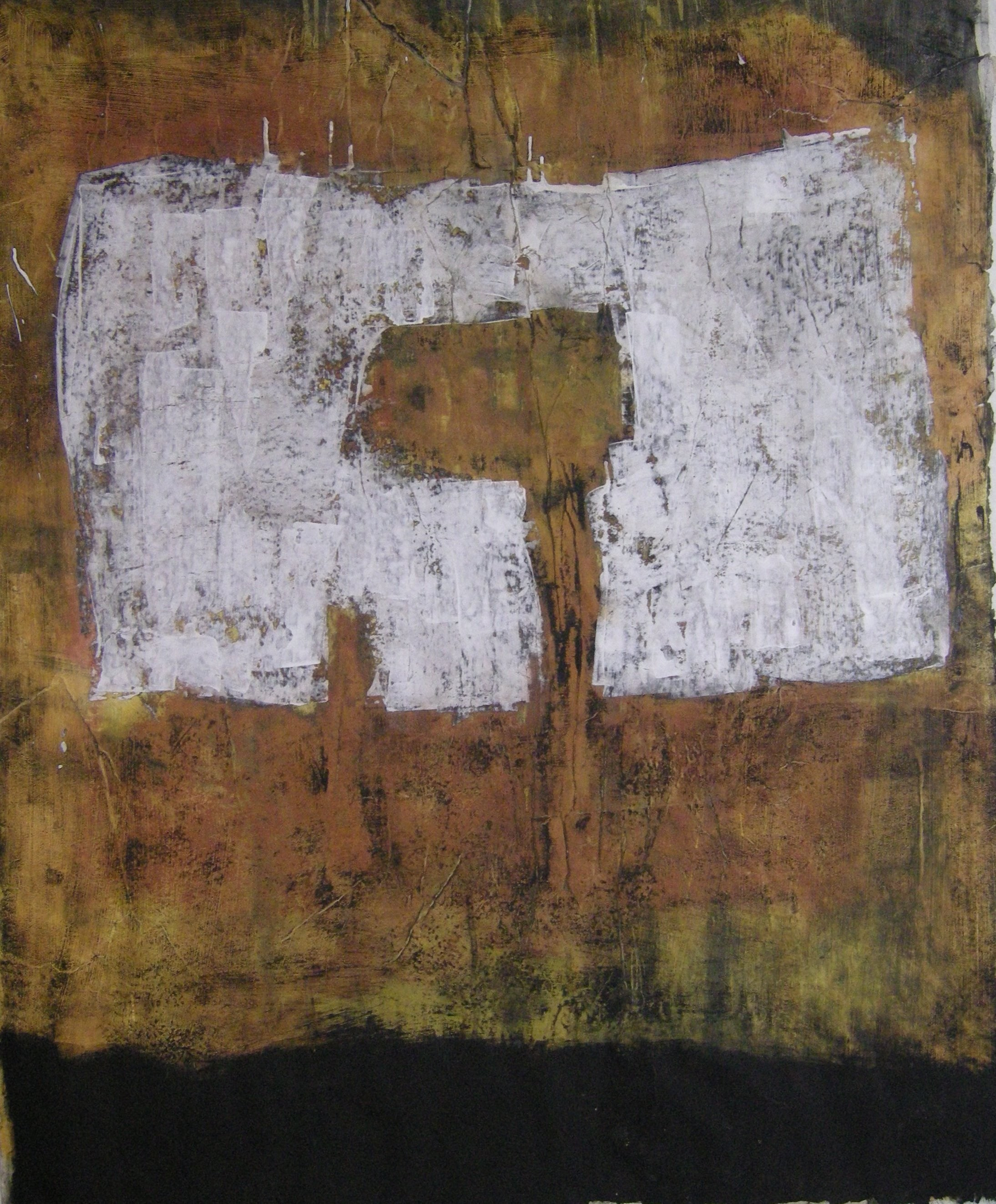 O.T. 2008 - zirka 100x120                                                            Papier auf Holzplatten aufgezogen