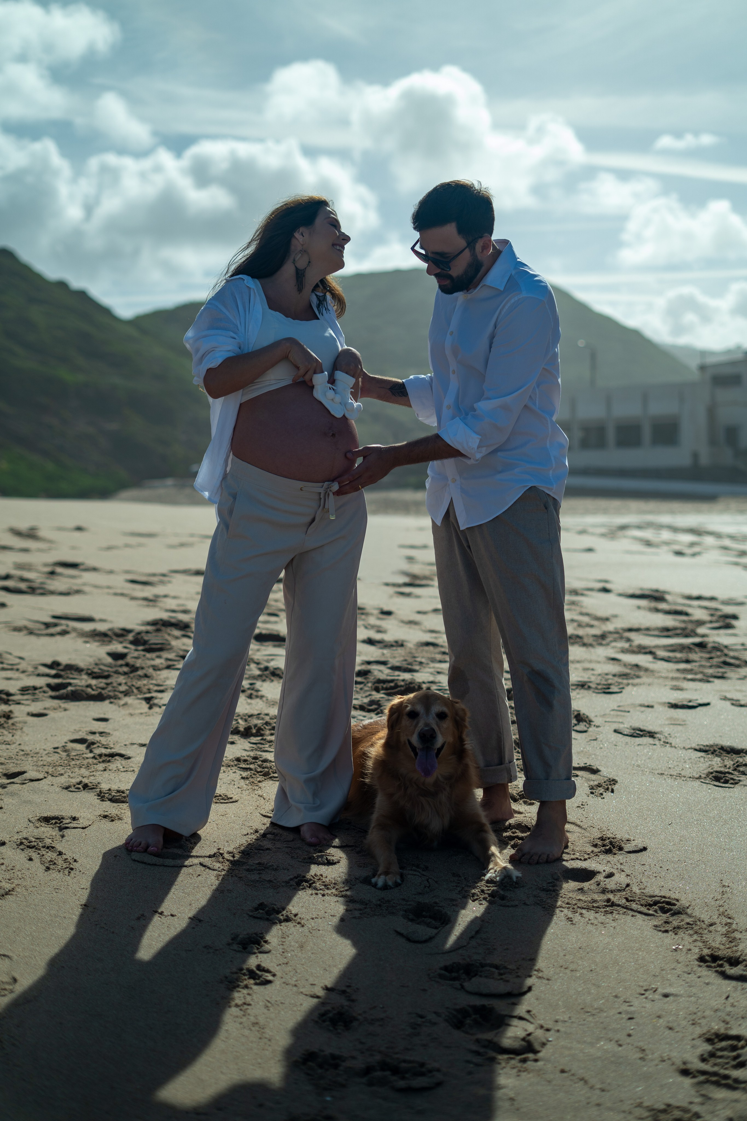 Ensaio Praia — Rafaela e César. Frames by Giovani Braga