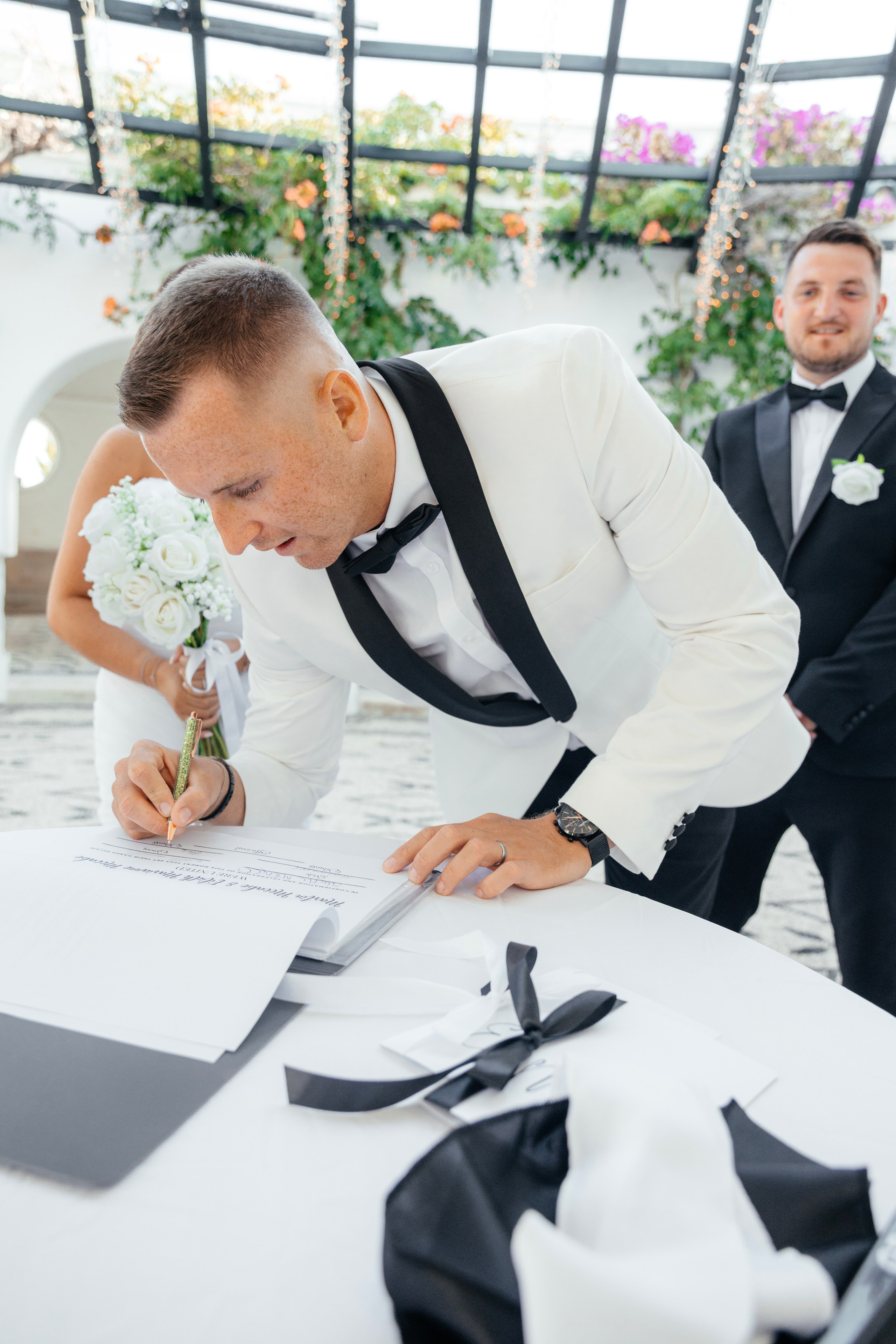 "Signing documents at the wedding" Rhodes, Greece 