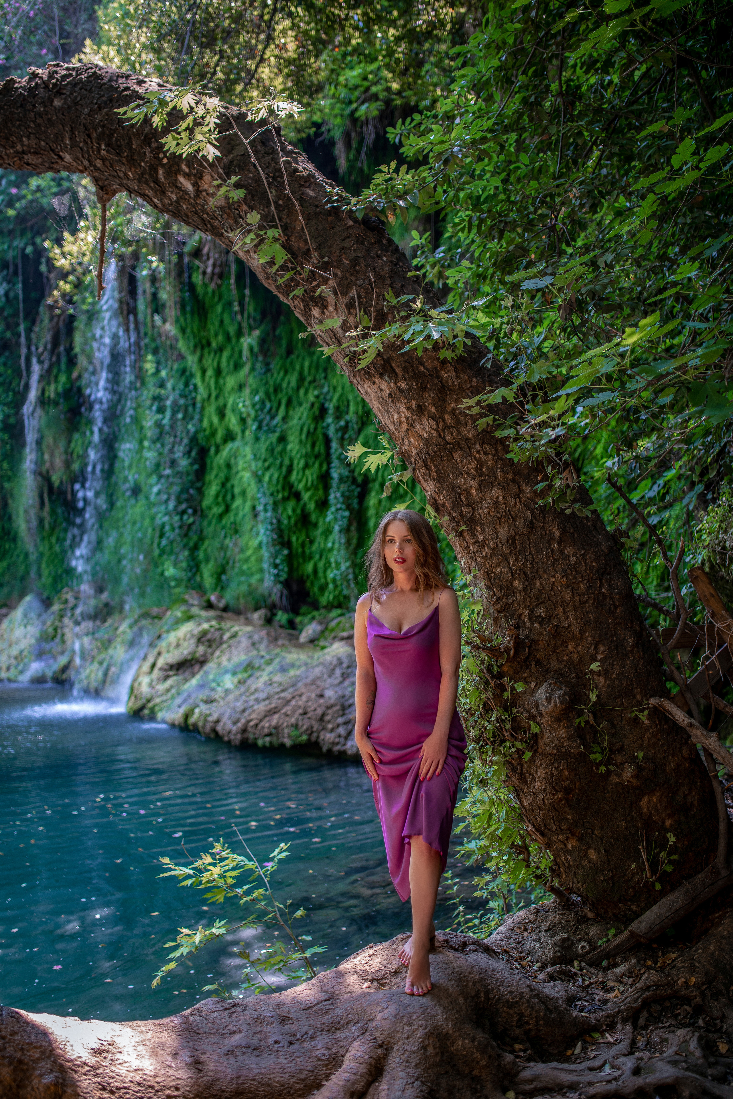 Фотосессия на водопаде Куршунлу (мама с дочкой). Фотограф в Турции | Алания, Сиде, Белек, Анталия, Кемер)