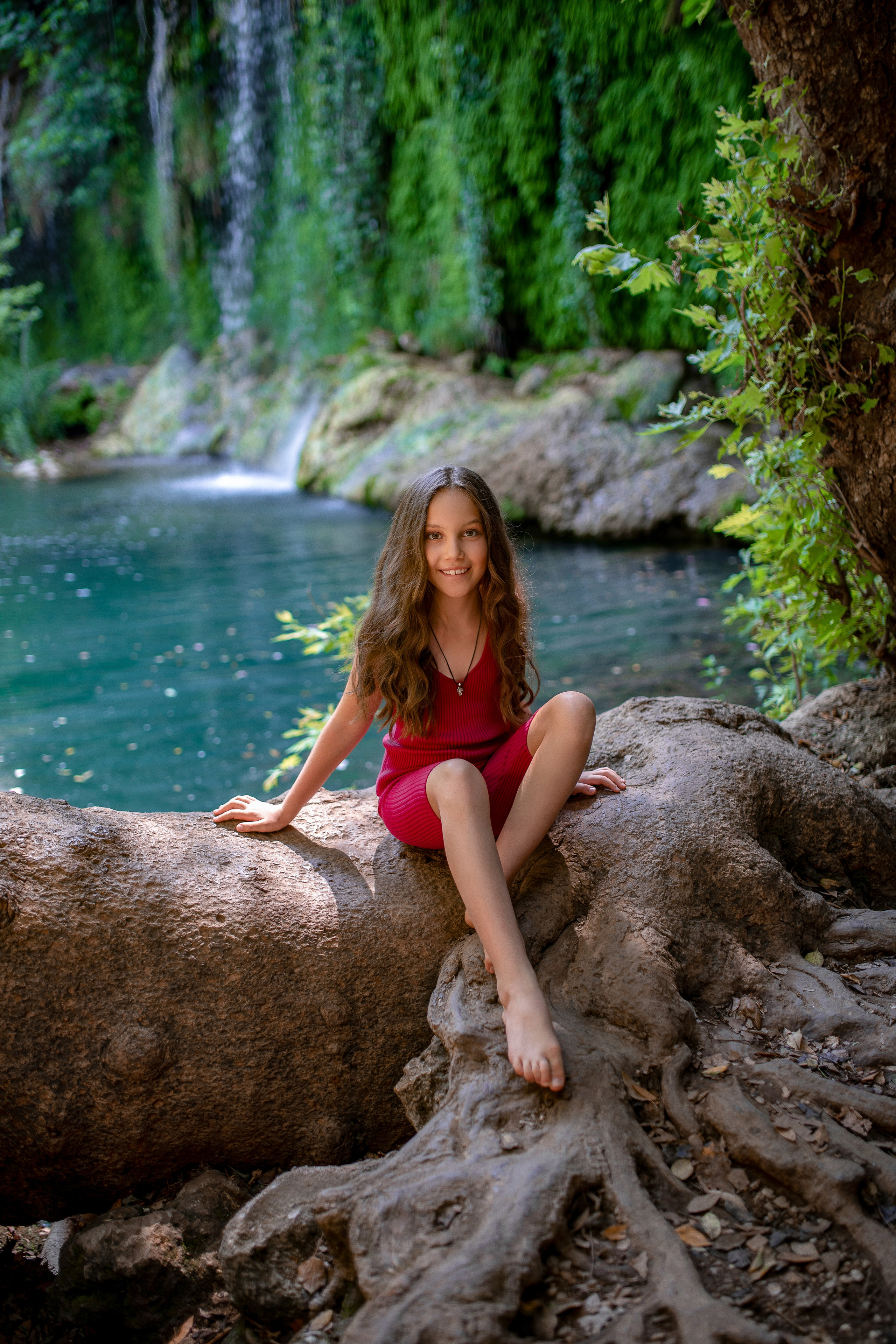 Фотосессия на водопаде Куршунлу (мама с дочкой). Фотограф в Турции | Алания, Сиде, Белек, Анталия, Кемер)