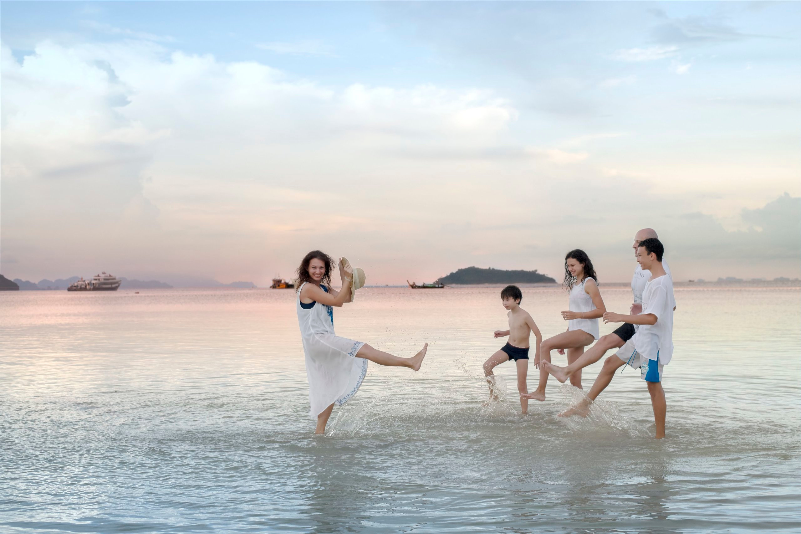 בילוי משפחה בים