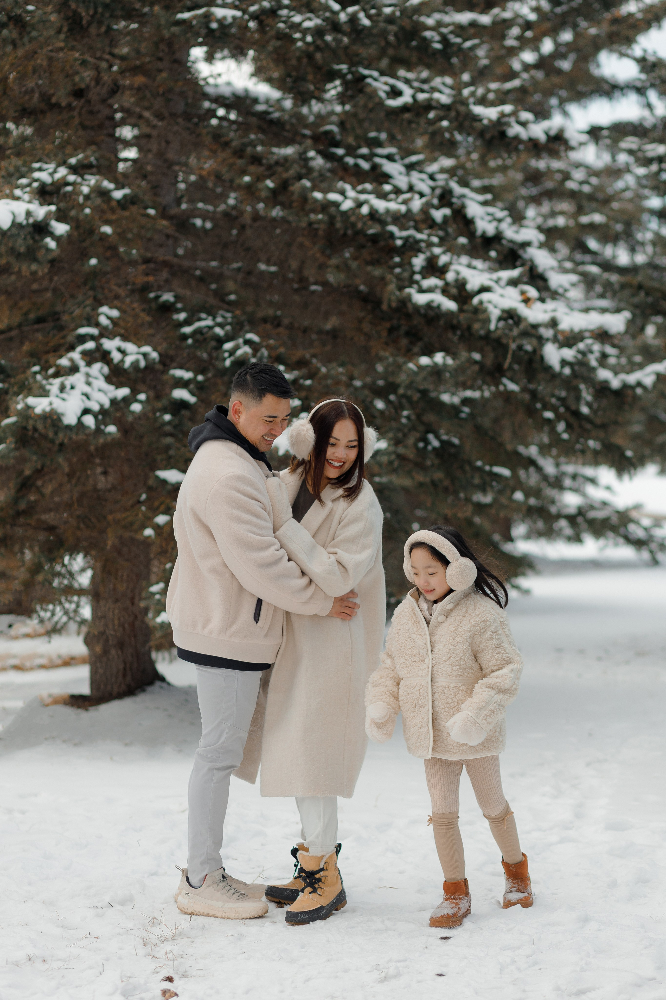 Family winter story. Home