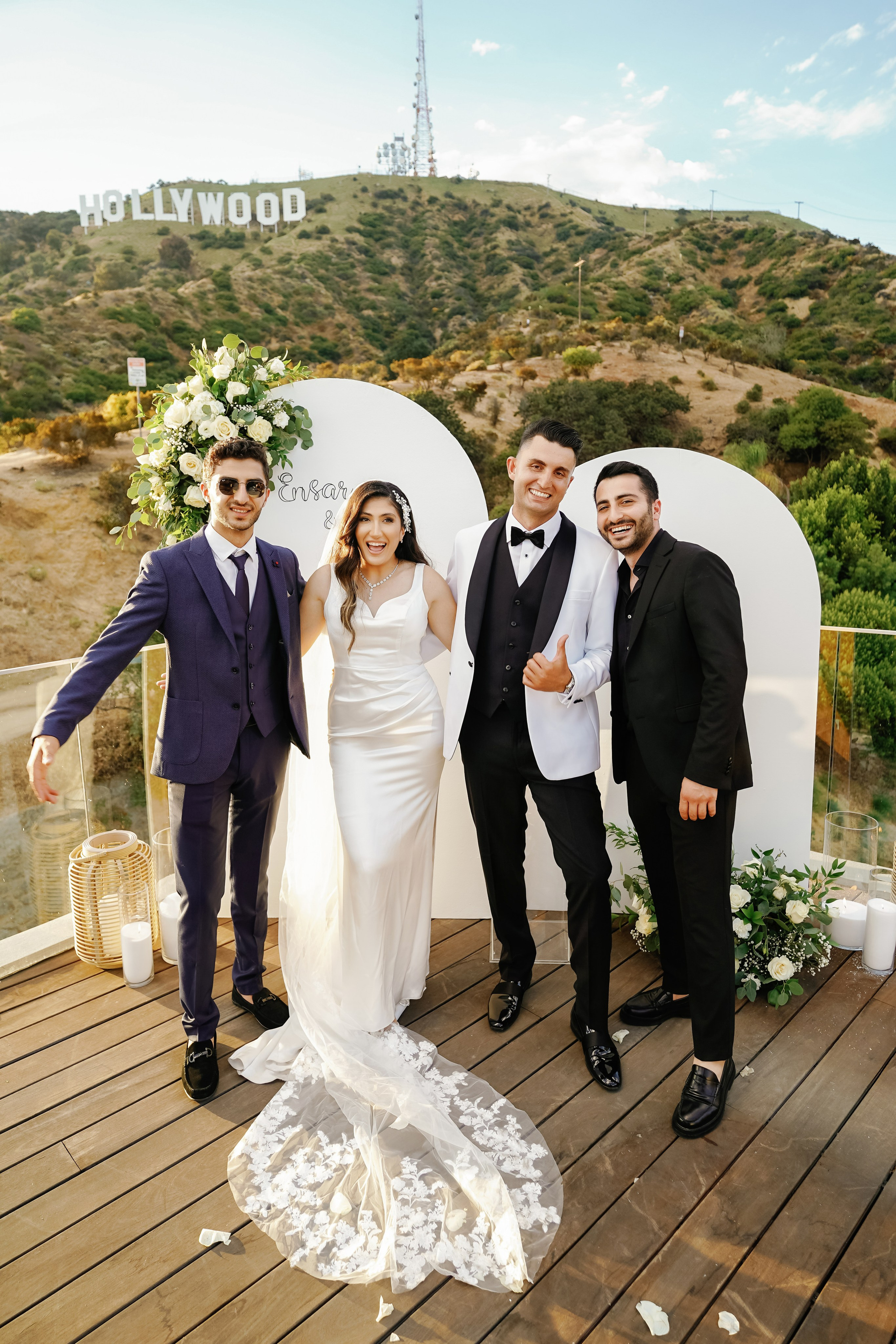 Wedding at the Hollywood Sign Venue, Los Angeles, California. Wedding Photography & Videography Team in California, Los Angeles, San Francisco, San Diego and Travel