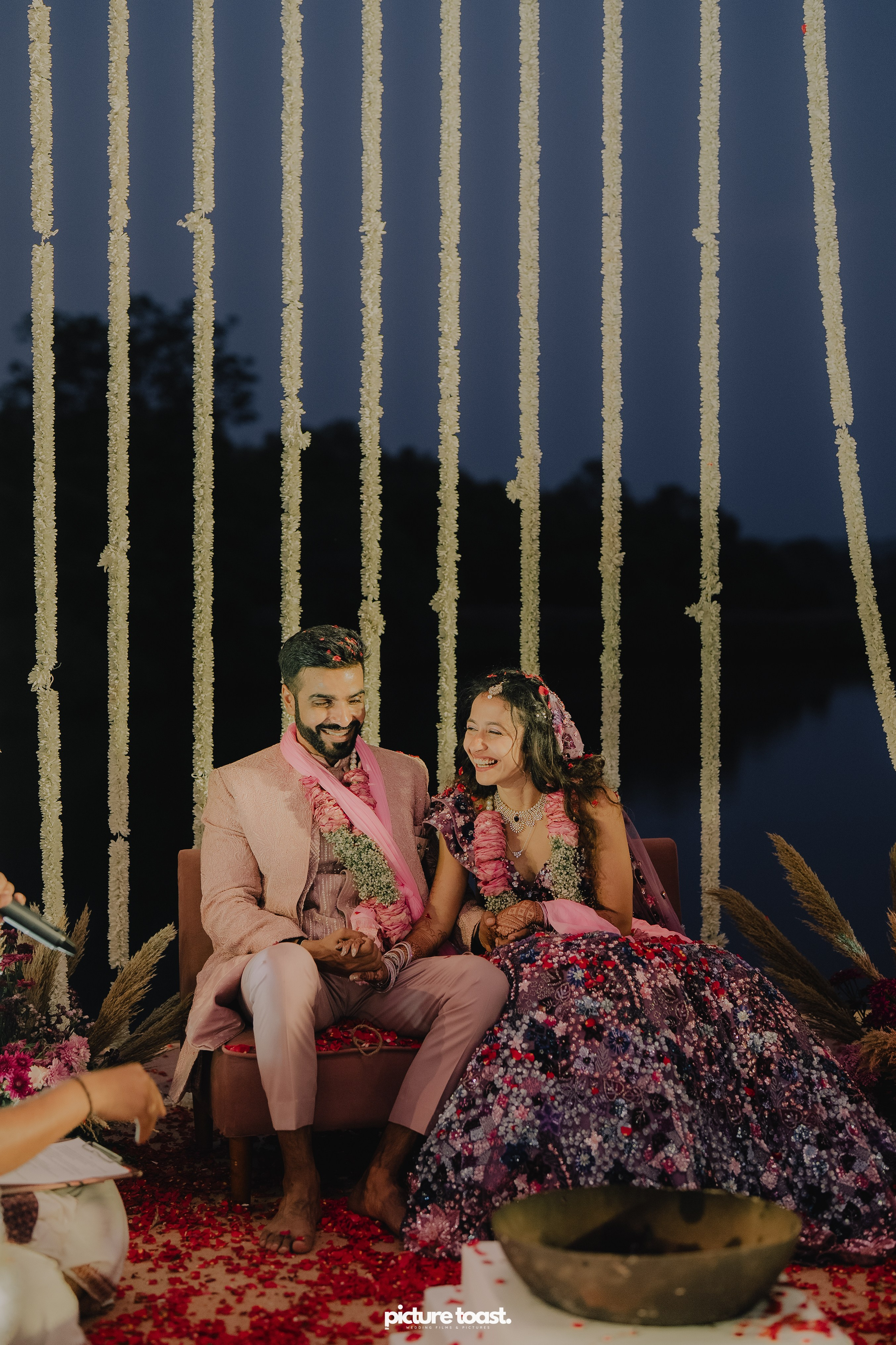 Varamala Ft. Barbie & Aneesh. Fine art Wedding Photographers in India & Canada