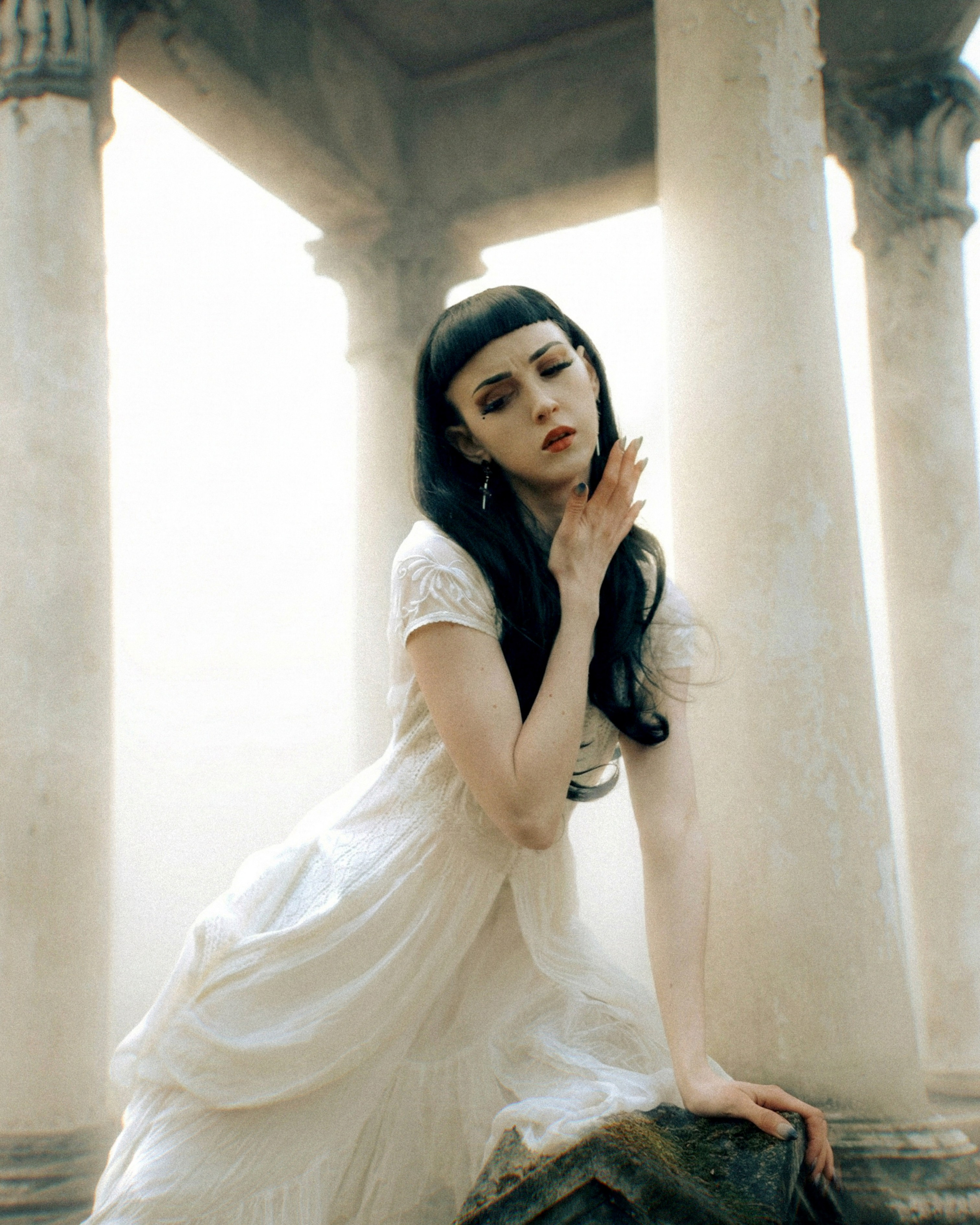 Gothic cemetery photoshoot. Moth & Moss Photography
