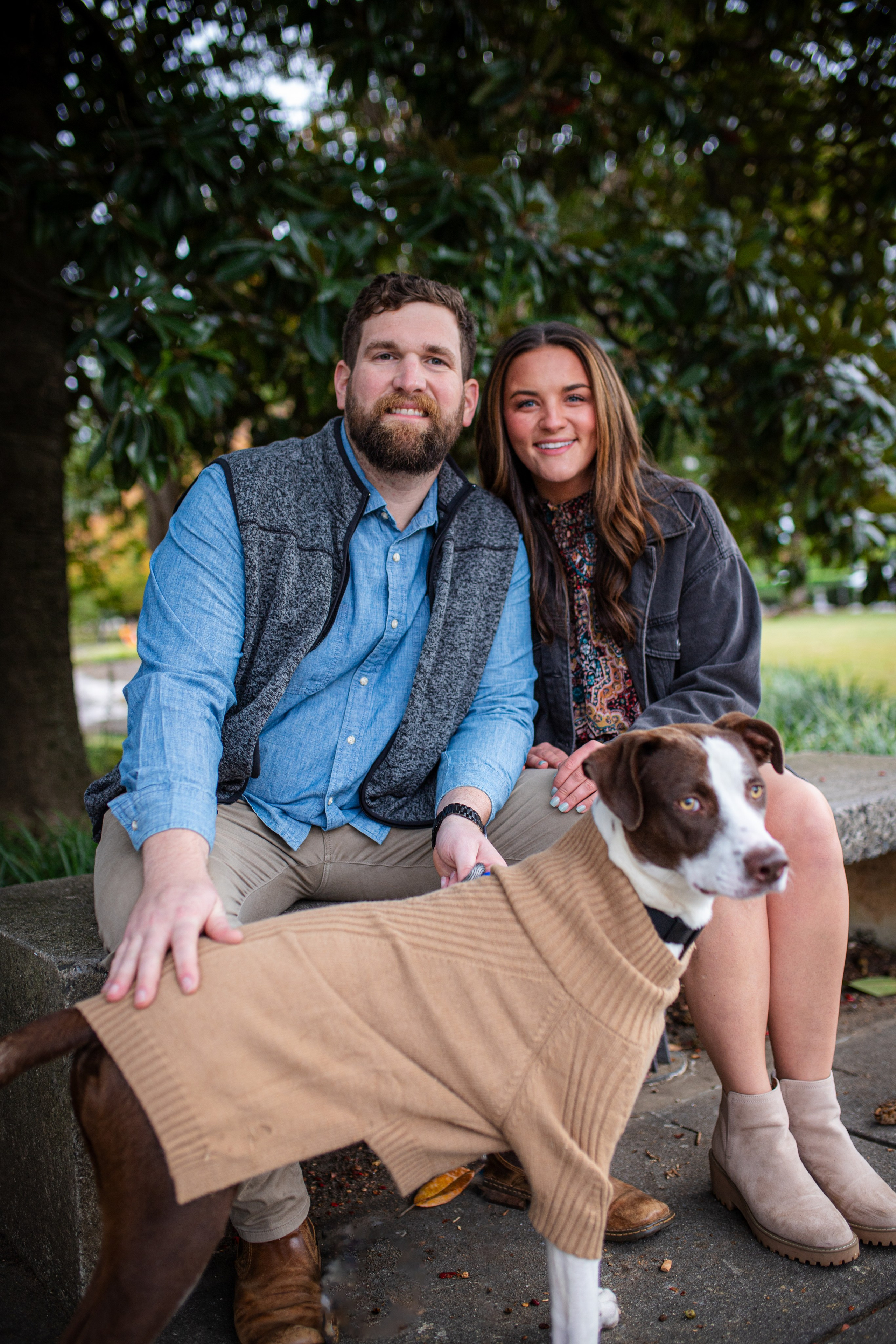Lindsay, Will and Moose. Oxana Photographer in Charlotte, NC