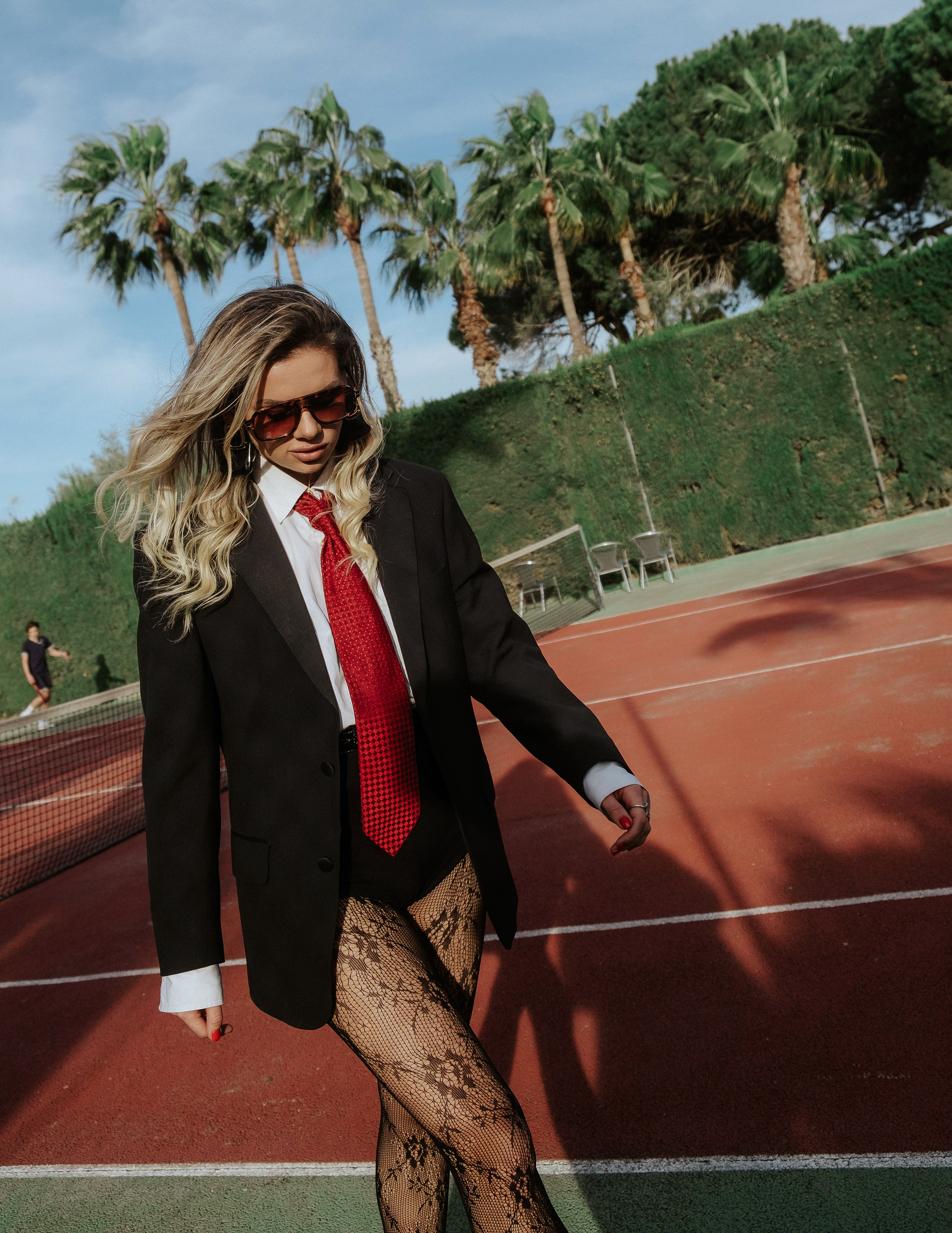 Фэшн-фотосессия на теннисном корте — Андрей Луковников, Аликанте / Торревьеха / Мурсия