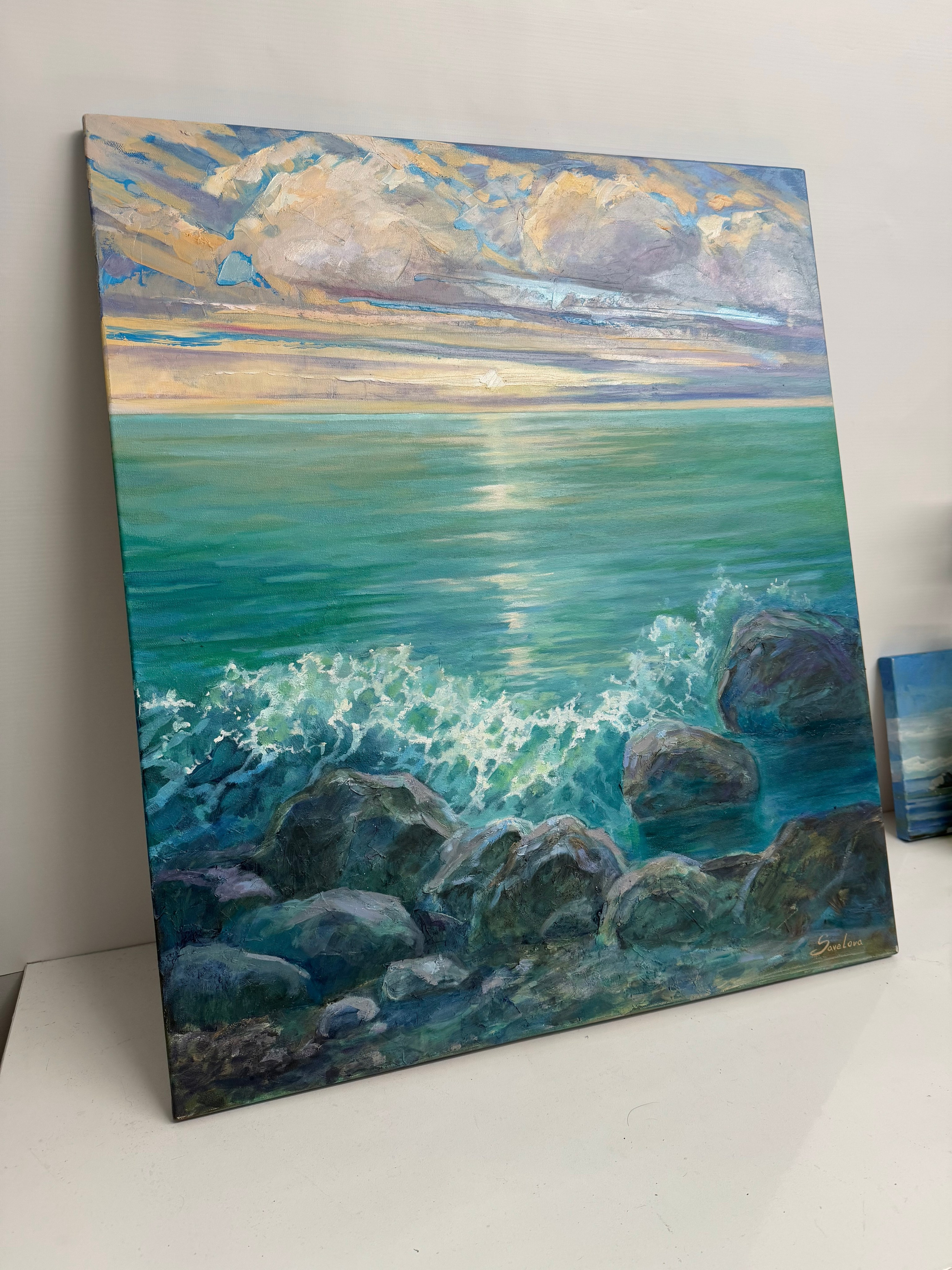 «Green sea». Художник живописец Савелова Ольга