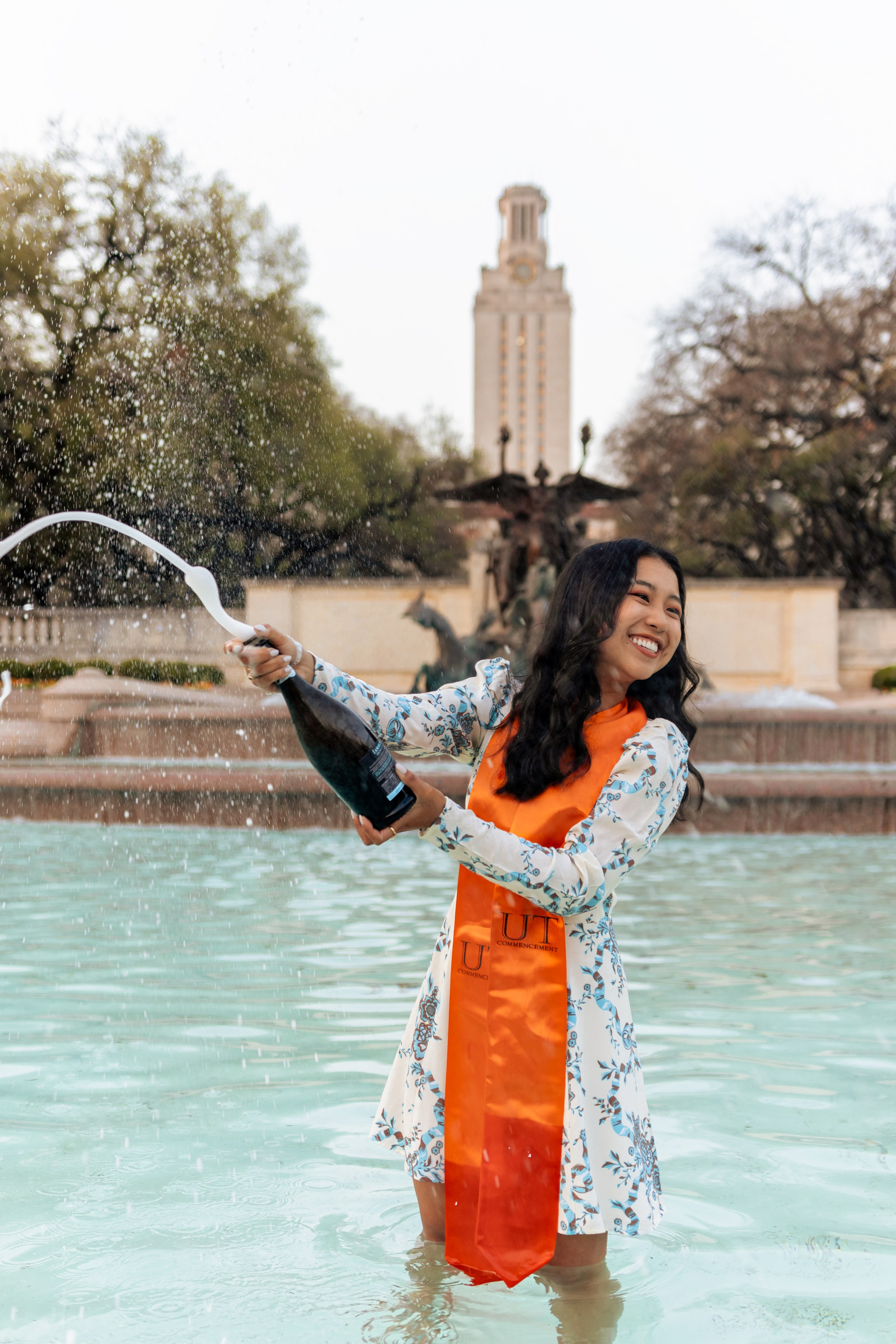 Chanmye’s senior photoshoot at the University of Texas in Austin