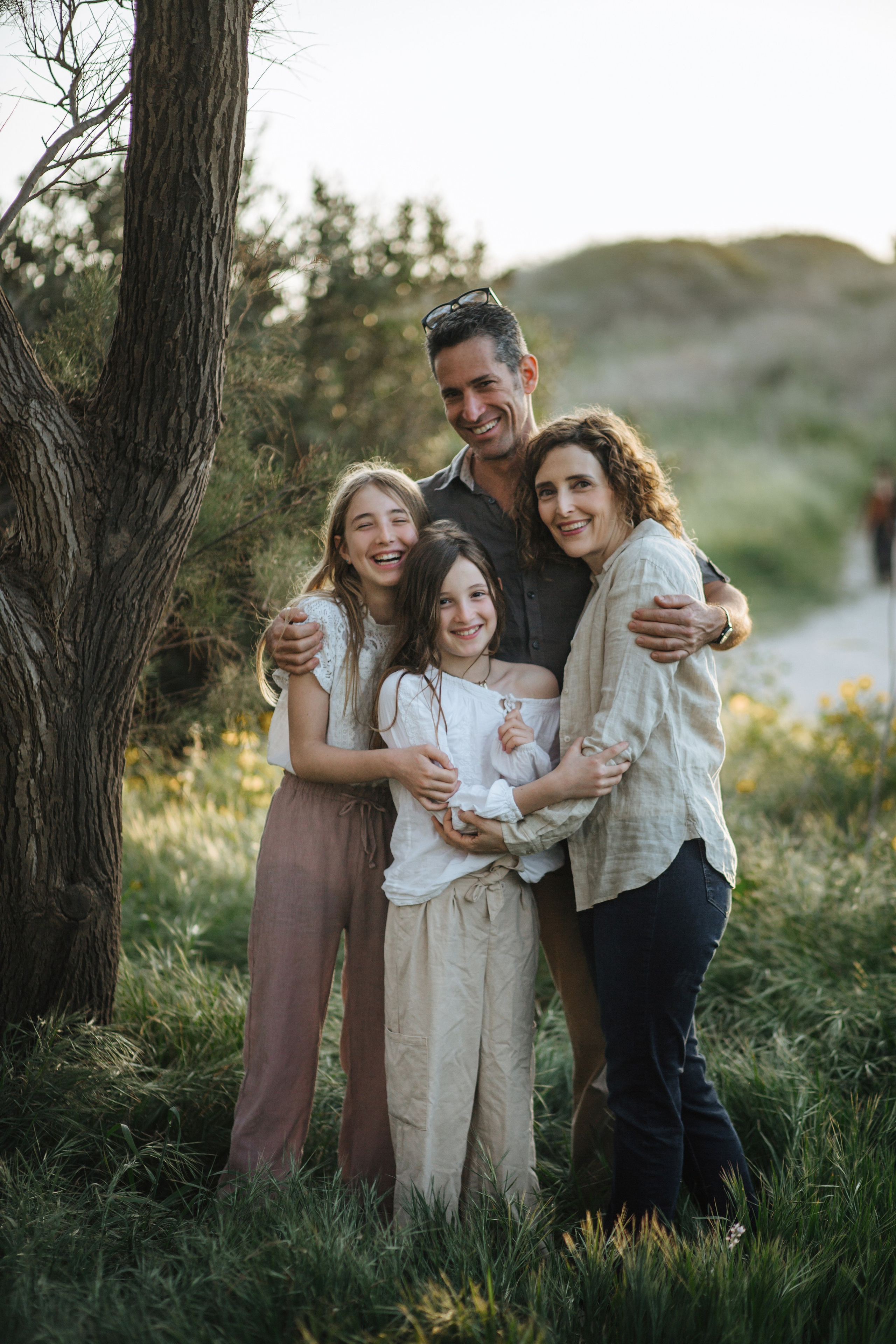 Family walk at Tel Shikmona. Family photographer in Israel