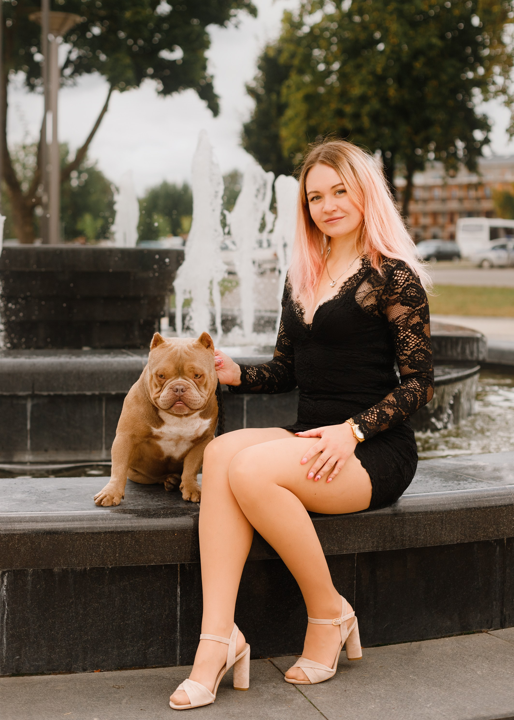 Alesya & her bullies. Kaja | fotograf we Wrocławiu | ludzie i psy