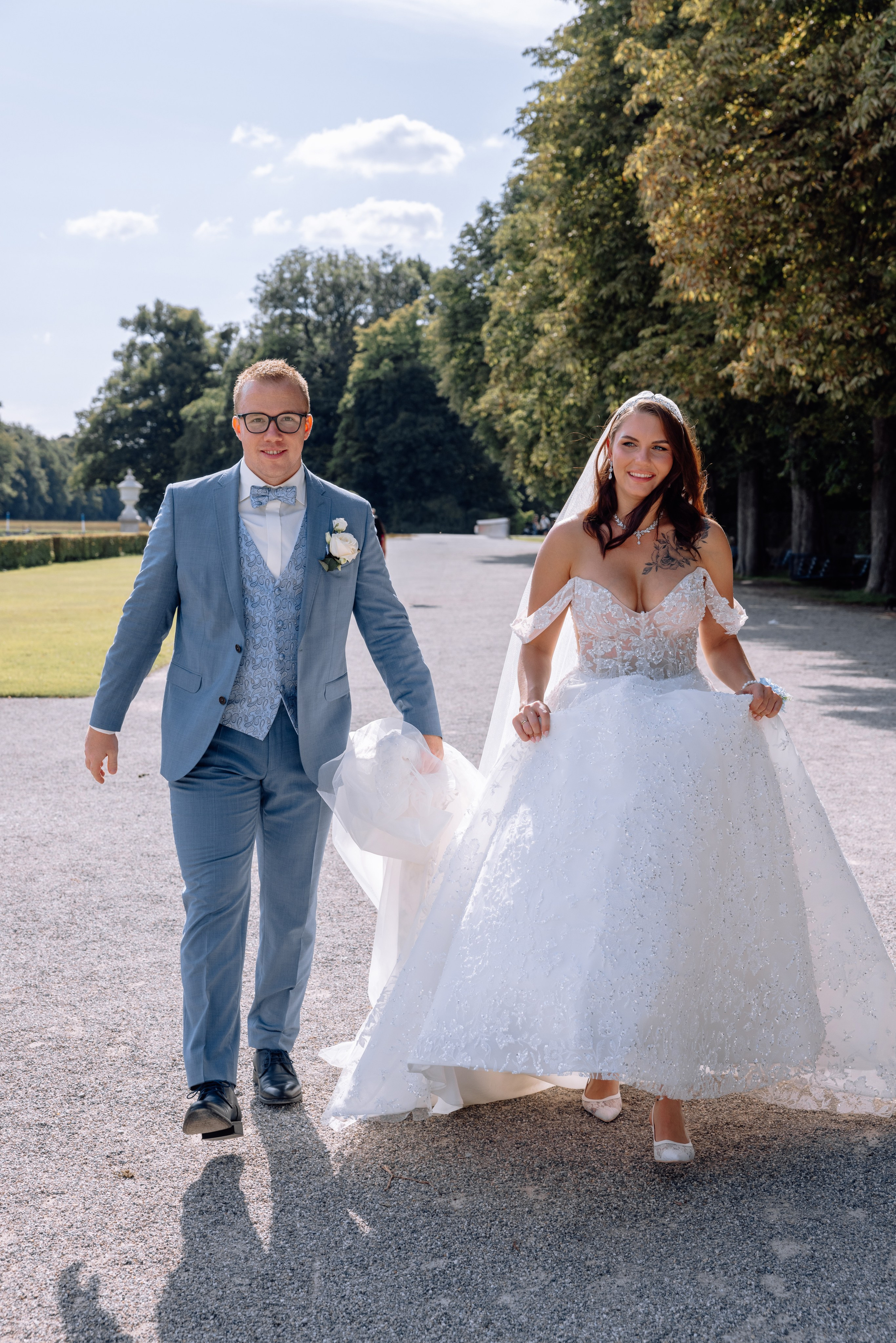 Hochzeit im Schlosscafé im Palmenhaus & Schloss Nymphenburg. Hochzeitsfotograf München Taufe Familienfotograf Tanja Mauke
