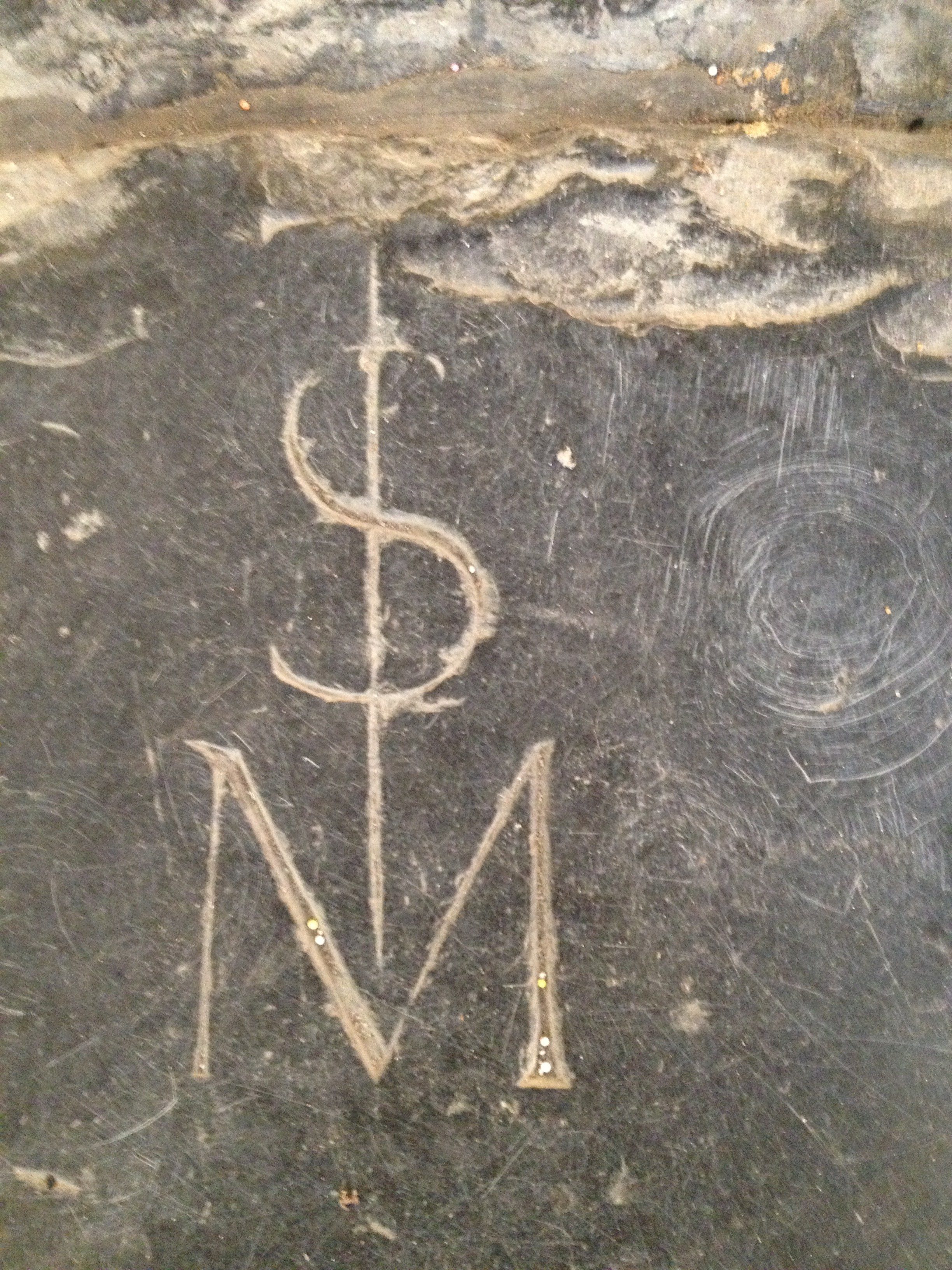 This stone slab, used in a performance art piece in Amsterdam, bears the signature {$M}—identical to the artist’s paintings. A mysterious relic tied to an ancient European aristocratic family, it bridges performance, personal history, and symbolism. Part of a series exploring artifacts, memory, and identity.