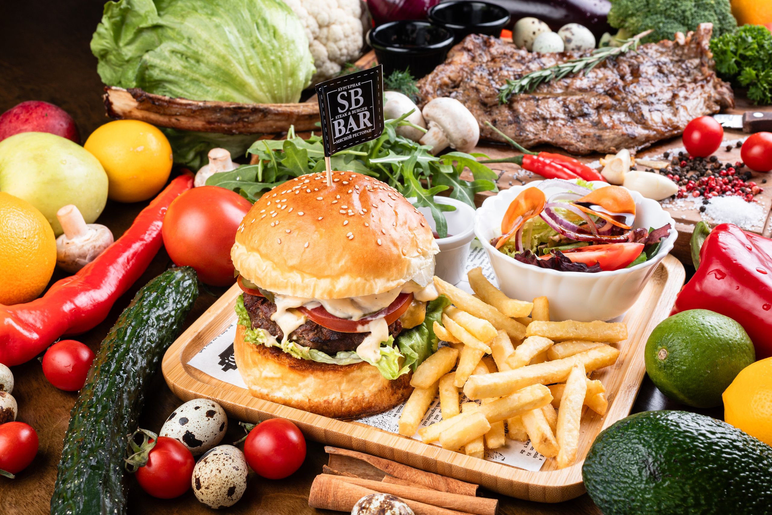 Фуд-фотограф Бишкек — фотосъёмка меню и блюд для SB BAR Bishkek, стейк-хаус и мясной ресторан. Фотограф в Бишкеке Оксана Шувалова