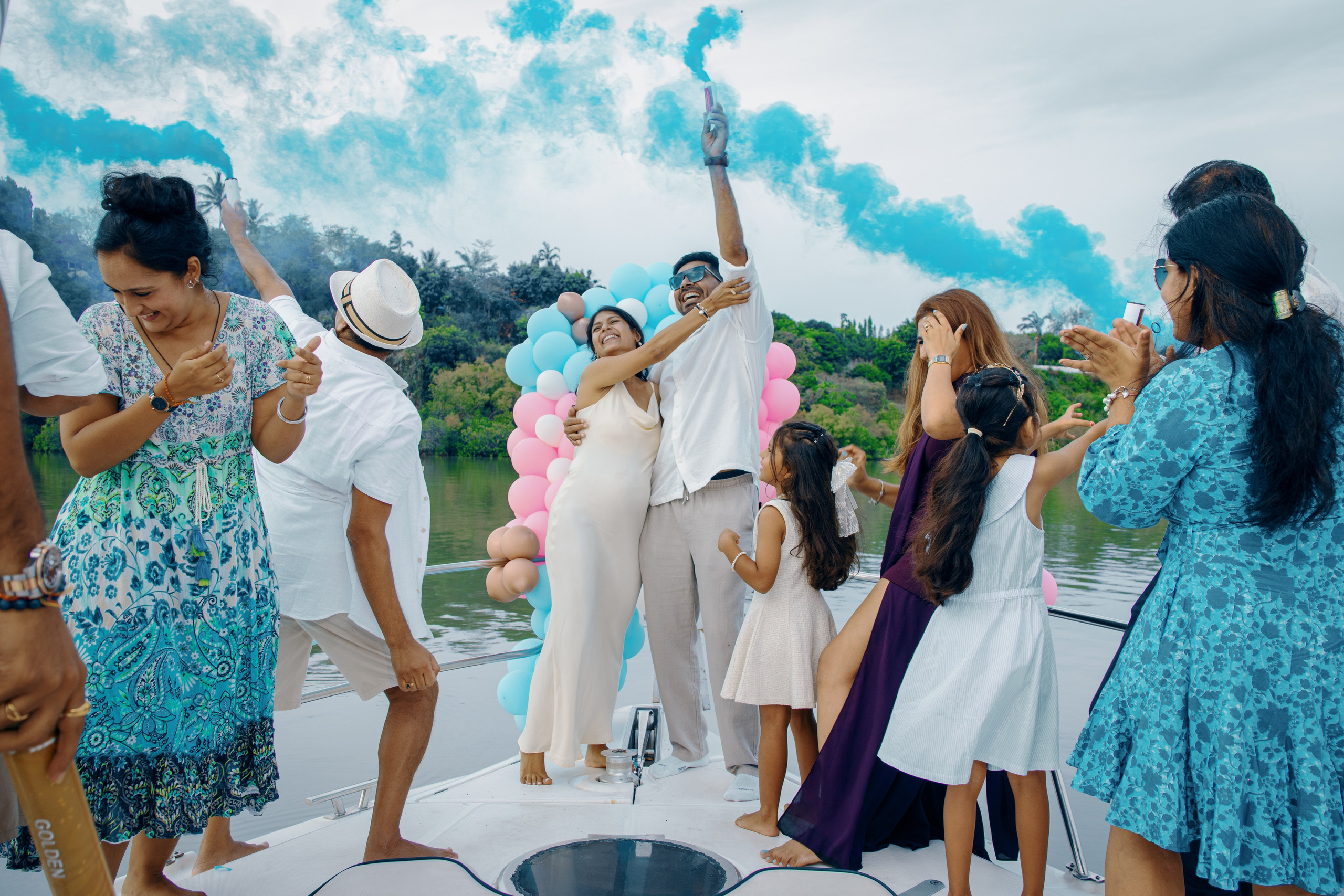Gender Reveal Yacht Shoot. A creative consultant based in Mombasa, Kenya