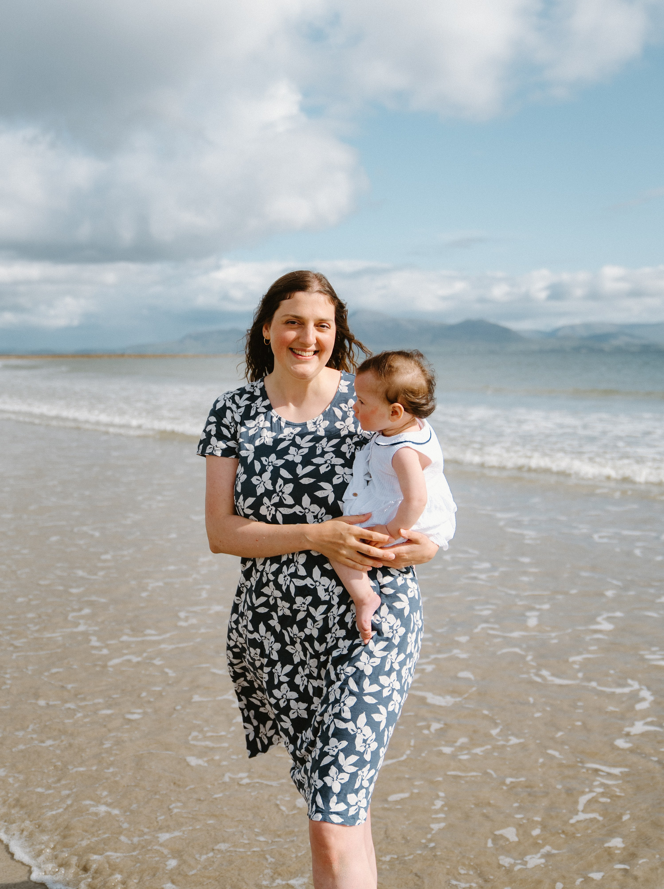 Darya and Mia at the ocean. Wedding and family photographer Ireland