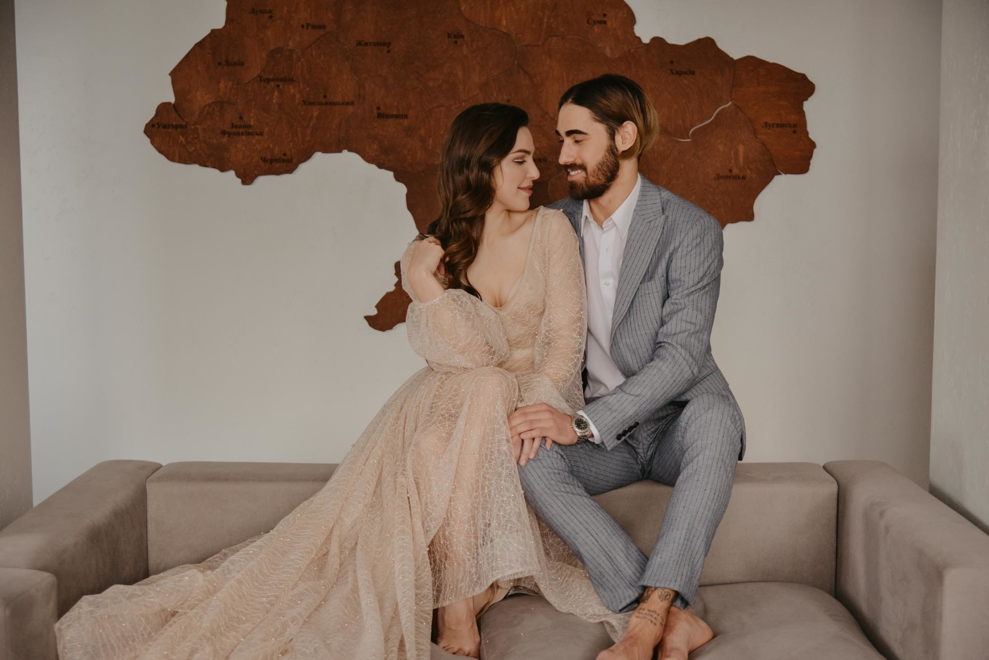 Elopement in Winter Forest. Family Lifestyle Photography