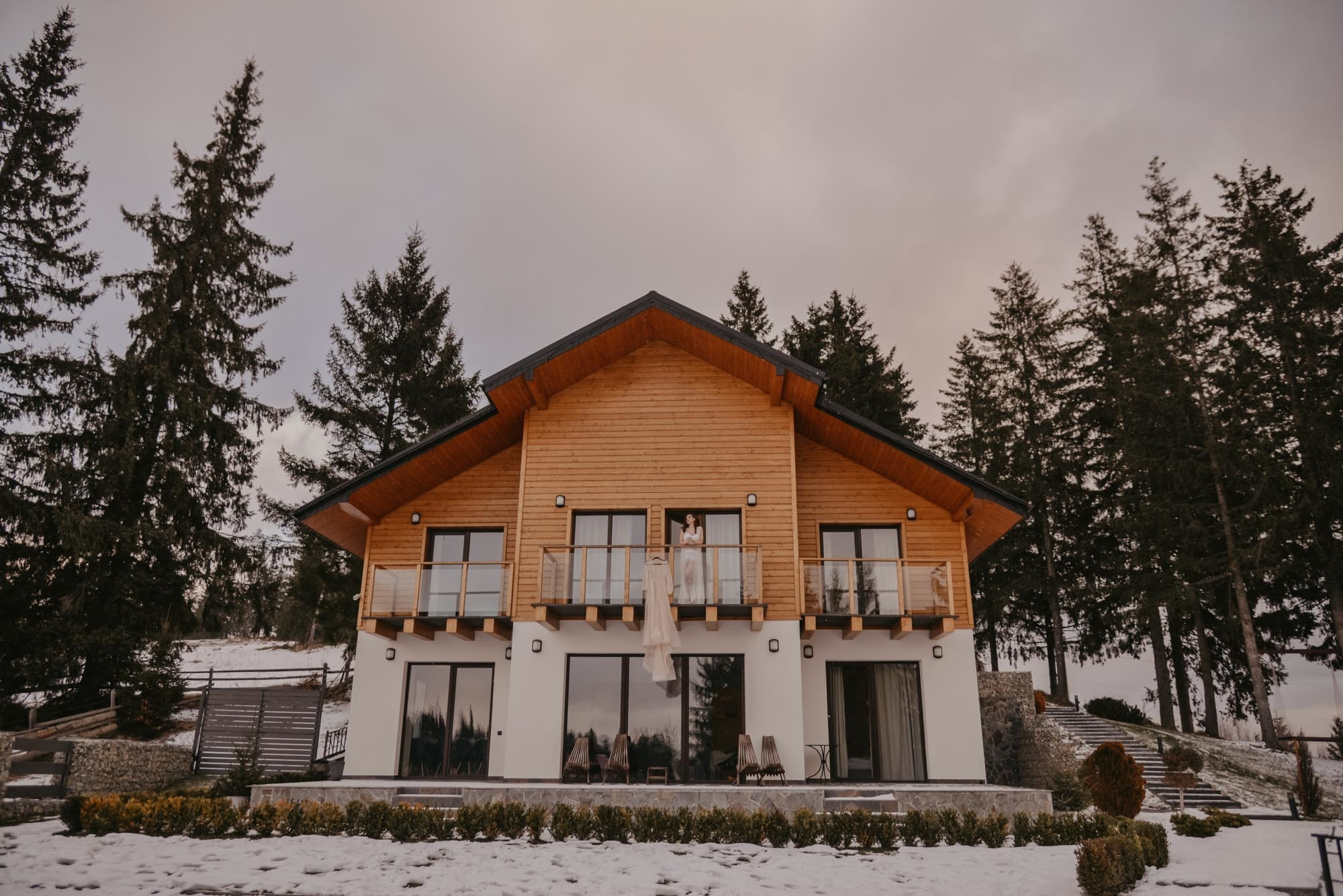 Elopement in Winter Forest. Family Lifestyle Photography