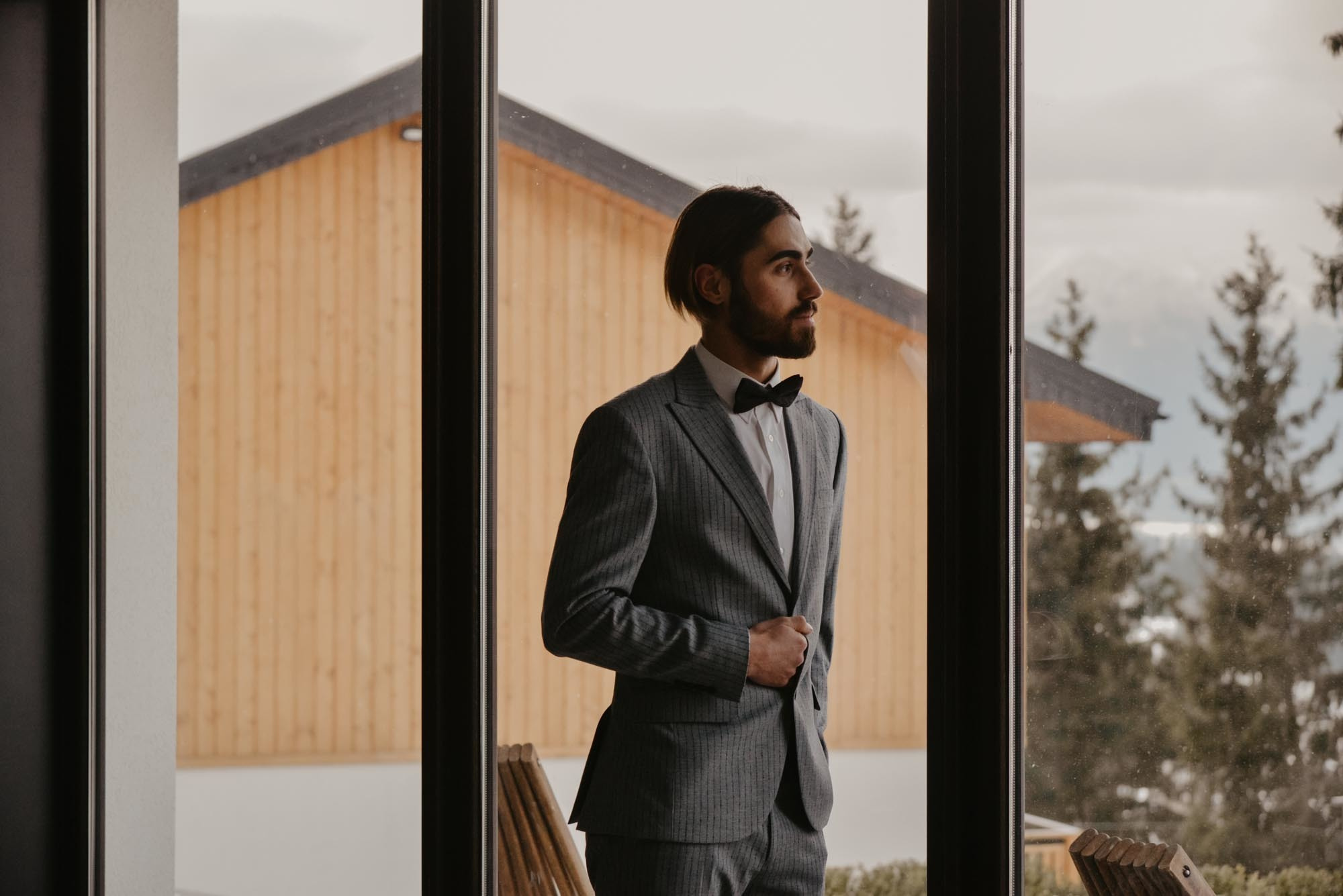 Elopement in Winter Forest. Family Lifestyle Photography