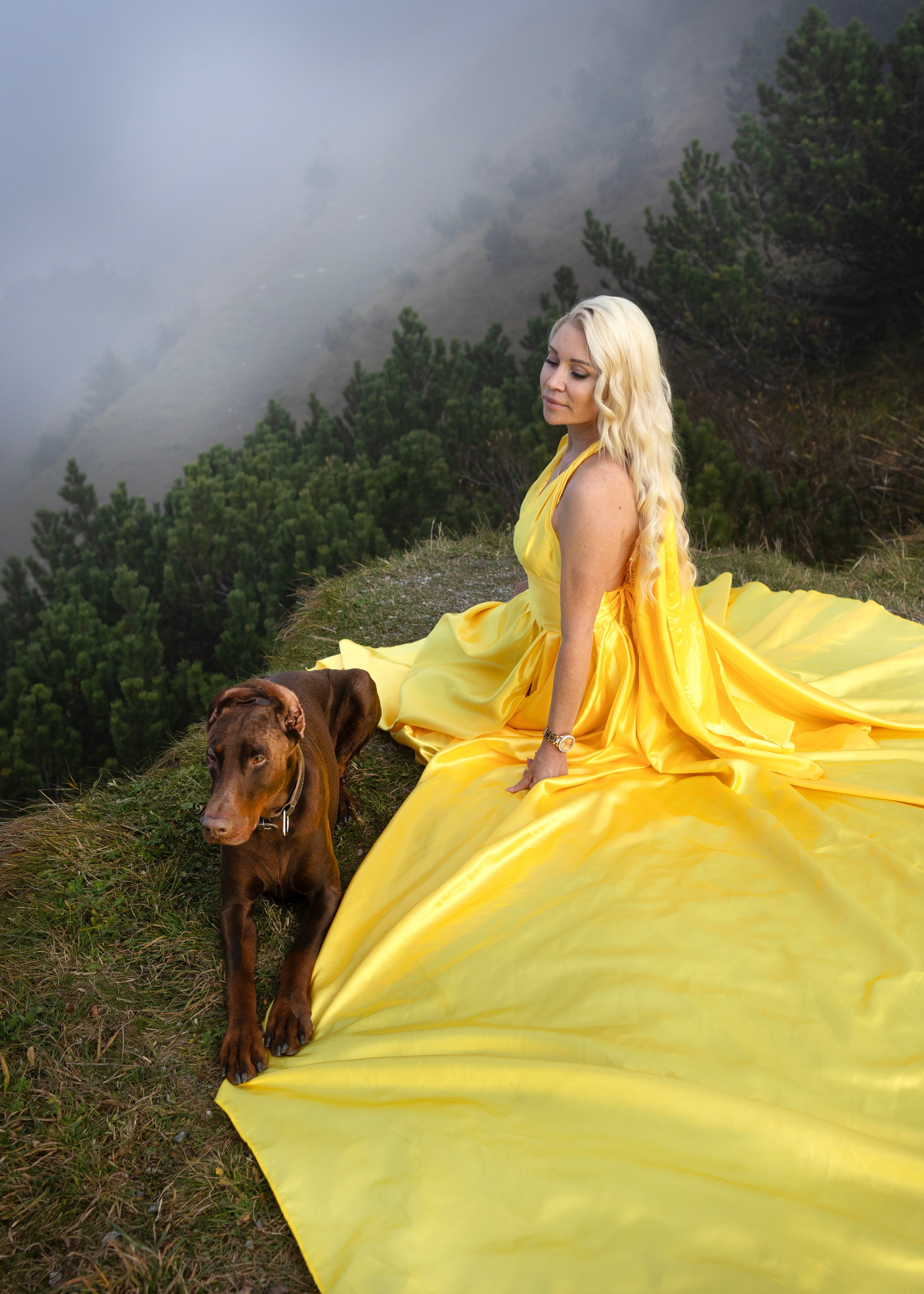 Shooting in the mountains. Photographer in Munich