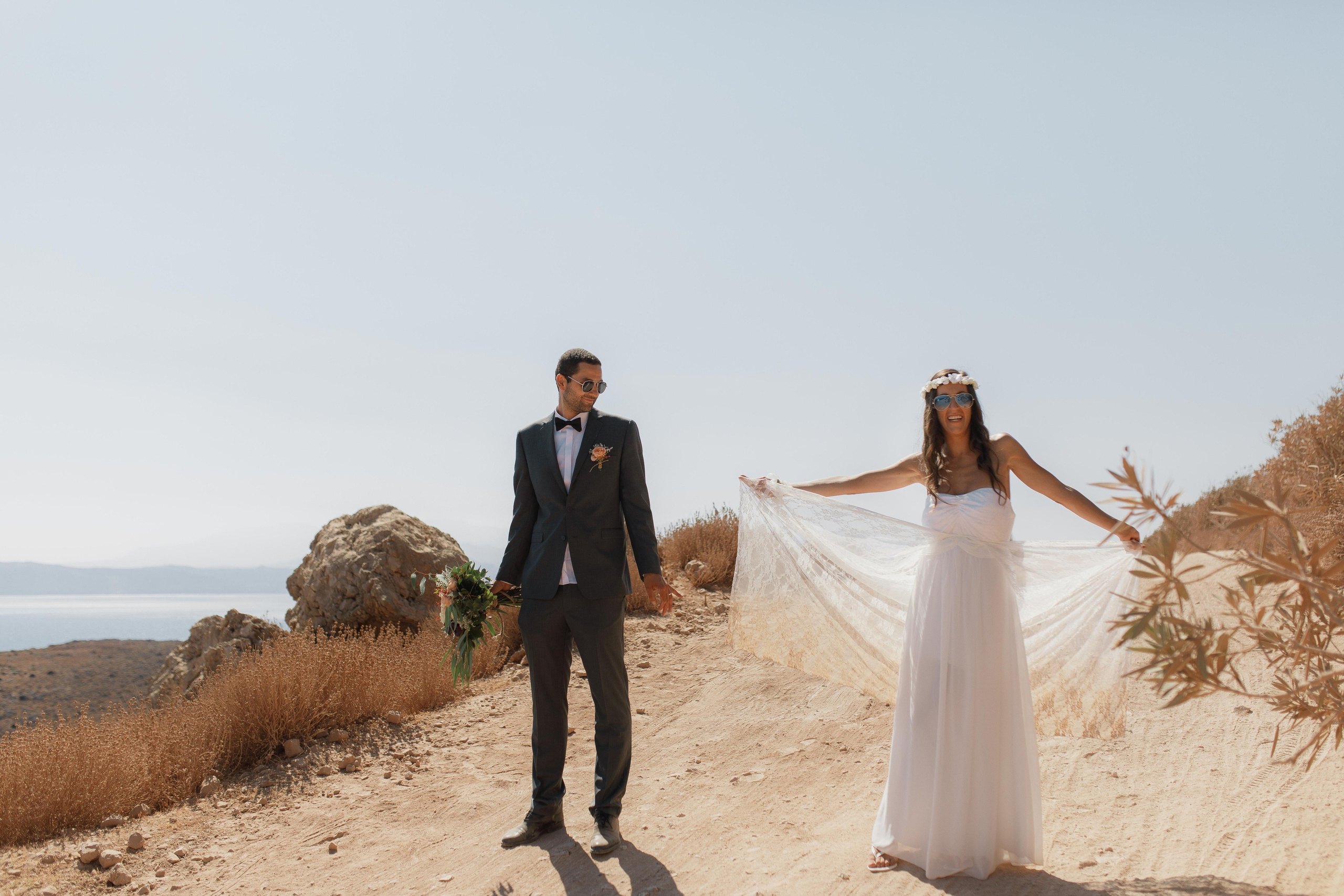 Marino & Steffi, Crete. Denny Savon — Photographer in Santorini | Weddings, Love Stories & Flying Dress