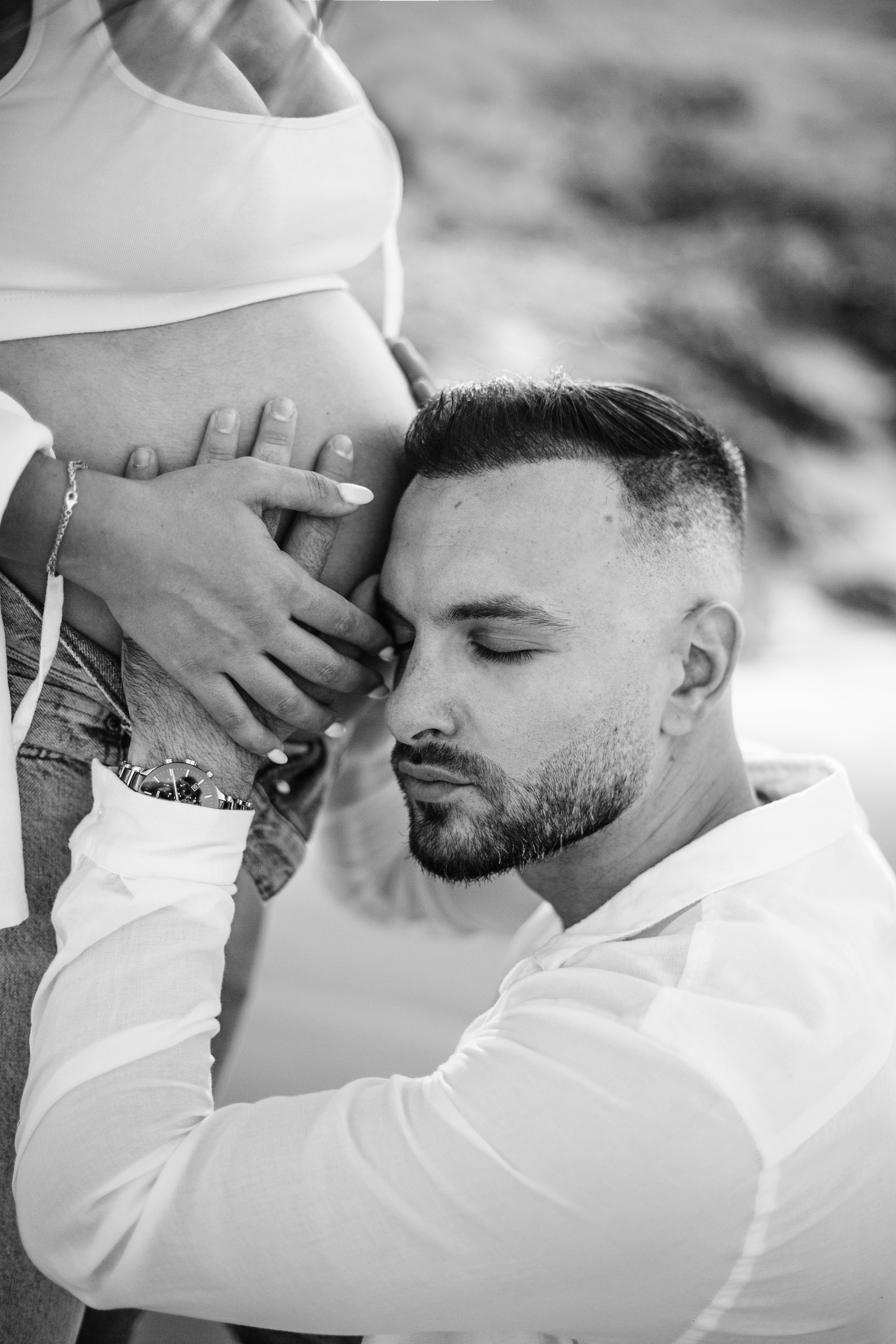 Yael & Gal Nahsholim beach. Family photographer in Israel