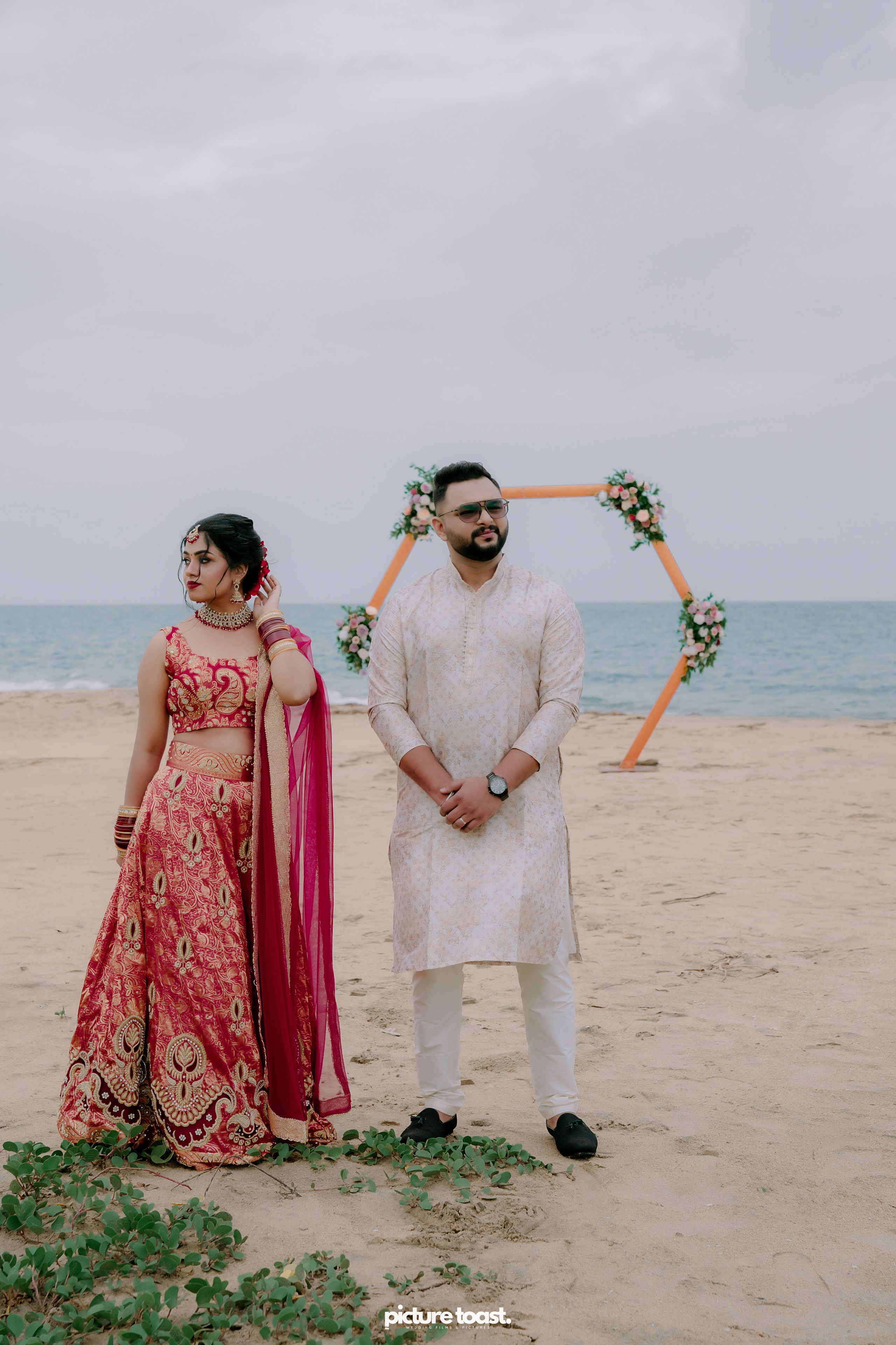 Beach Wedding! Ft. Malavika & Vishnu. Fine art Wedding Photographers in India & Canada
