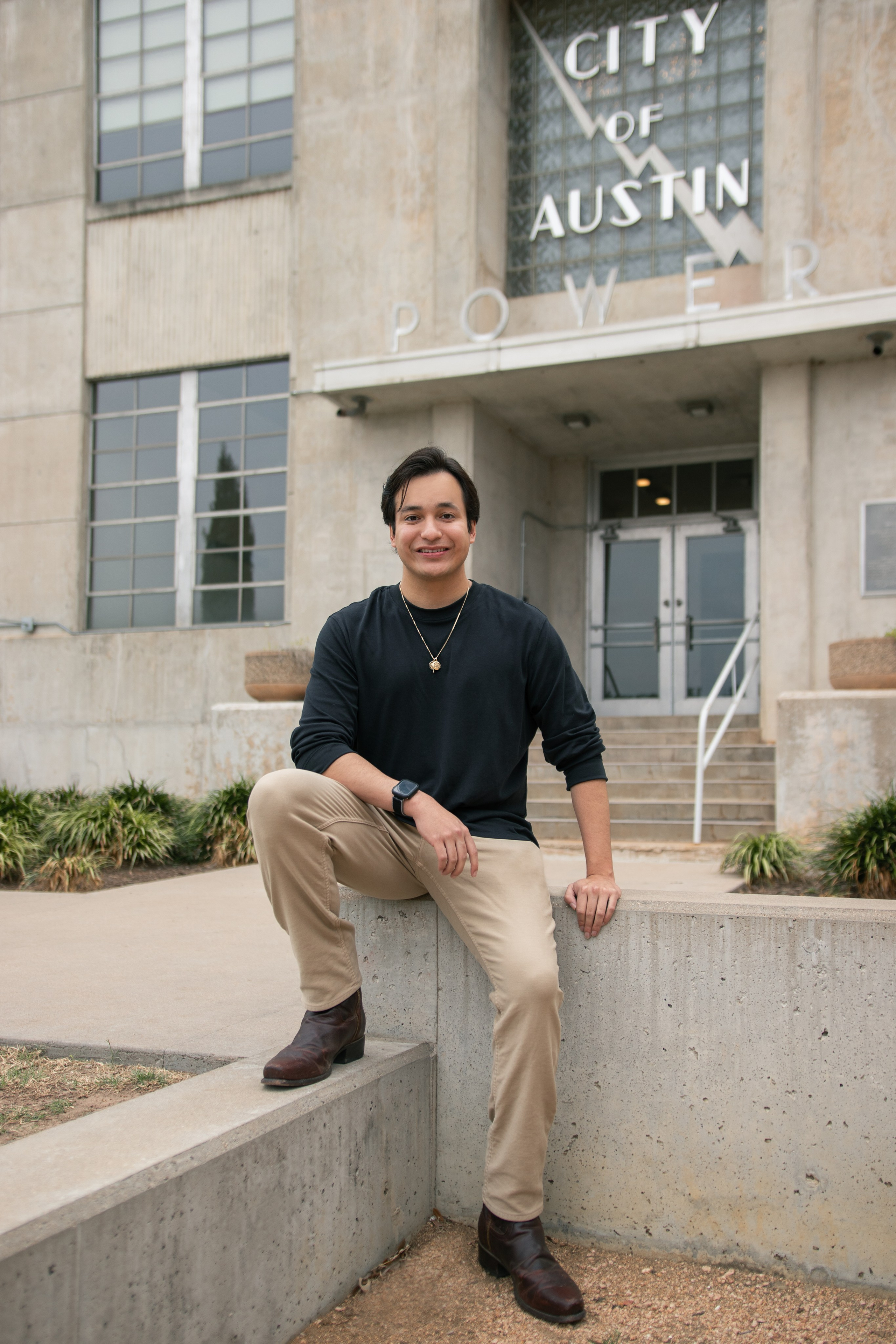 Matthew’s photoshoot in the Seaholm District in Austin
