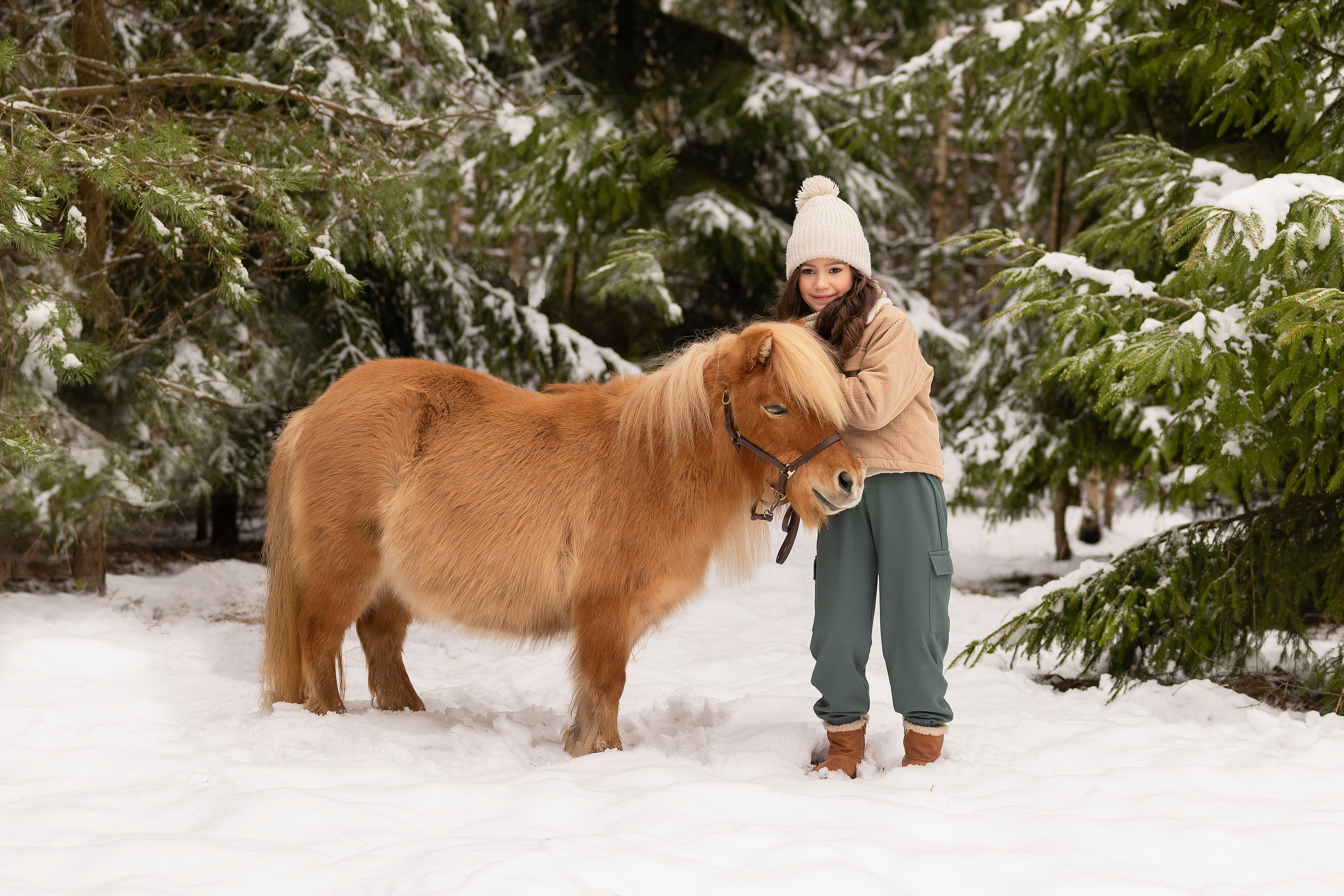 София, Микаэль и пони. Зимняя сказка. Анна Григьян — фотограф ретушёр в Даугавпилсе (Латвия)