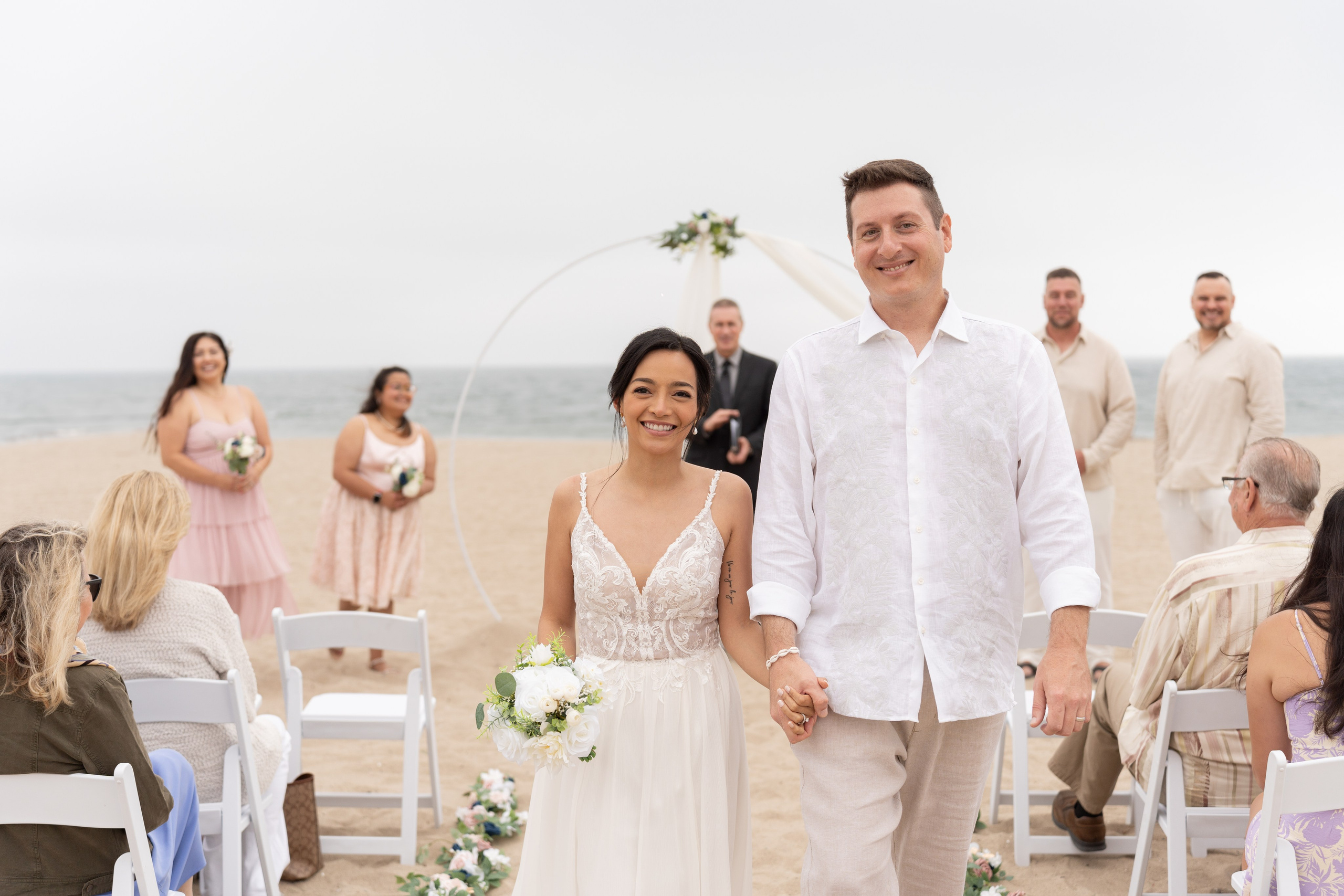 Santa Monica beach sunset elopement. Cinematic Wedding & Elopement Photography in Los Angeles | Inspired by Indie Film & Real Life