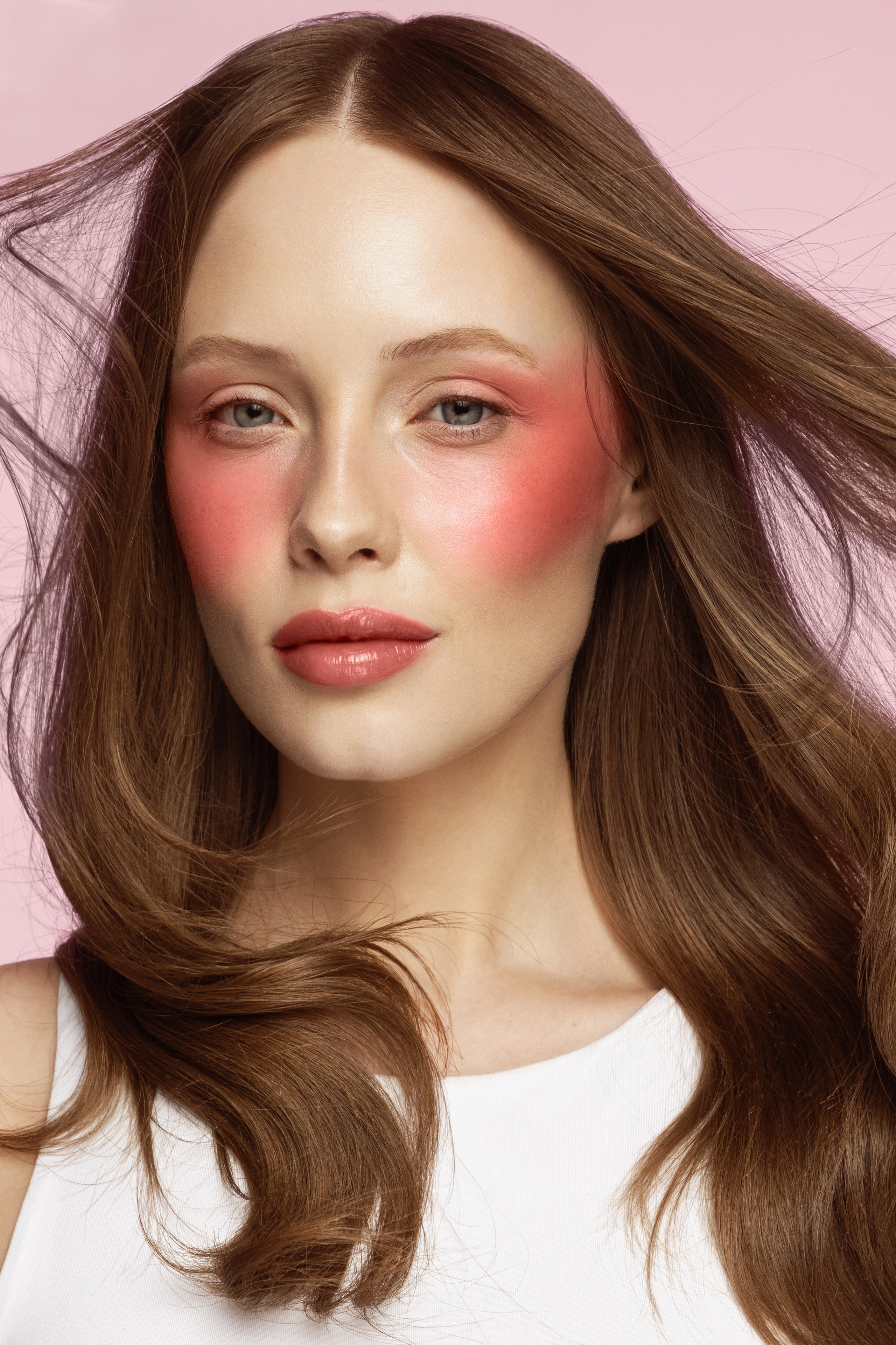 Professional facial retouching with color and tone balance