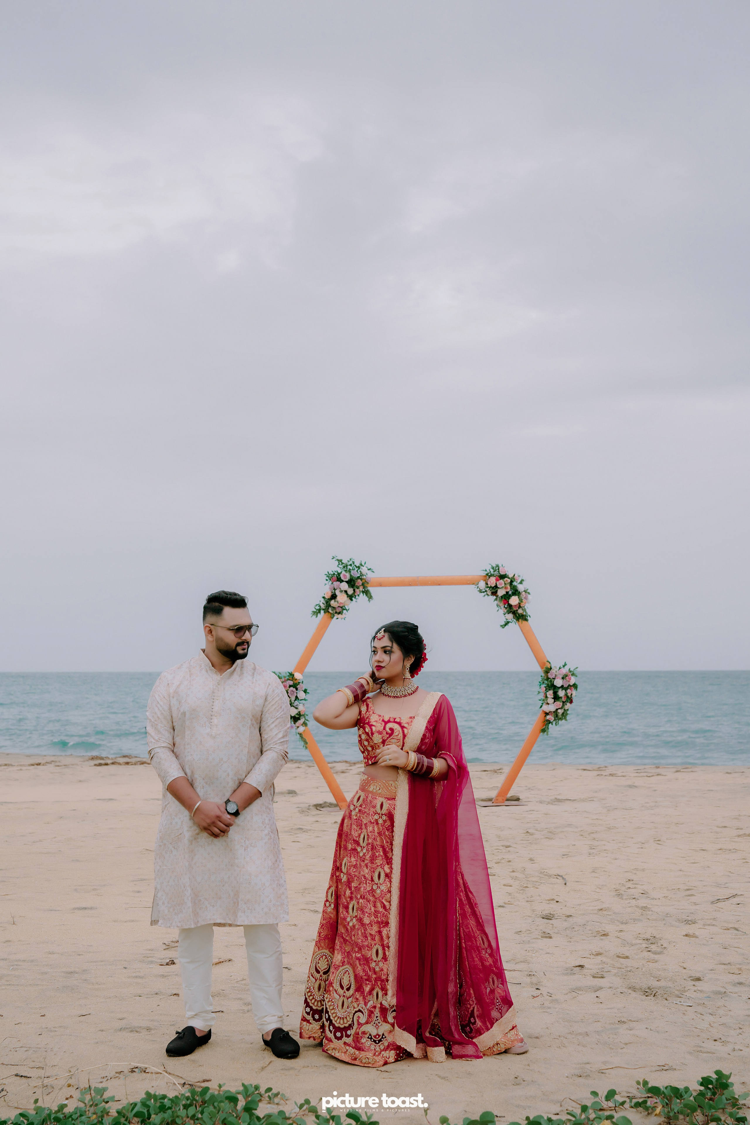 Beach Wedding! Ft. Malavika & Vishnu. Fine art Wedding Photographers in India & Canada