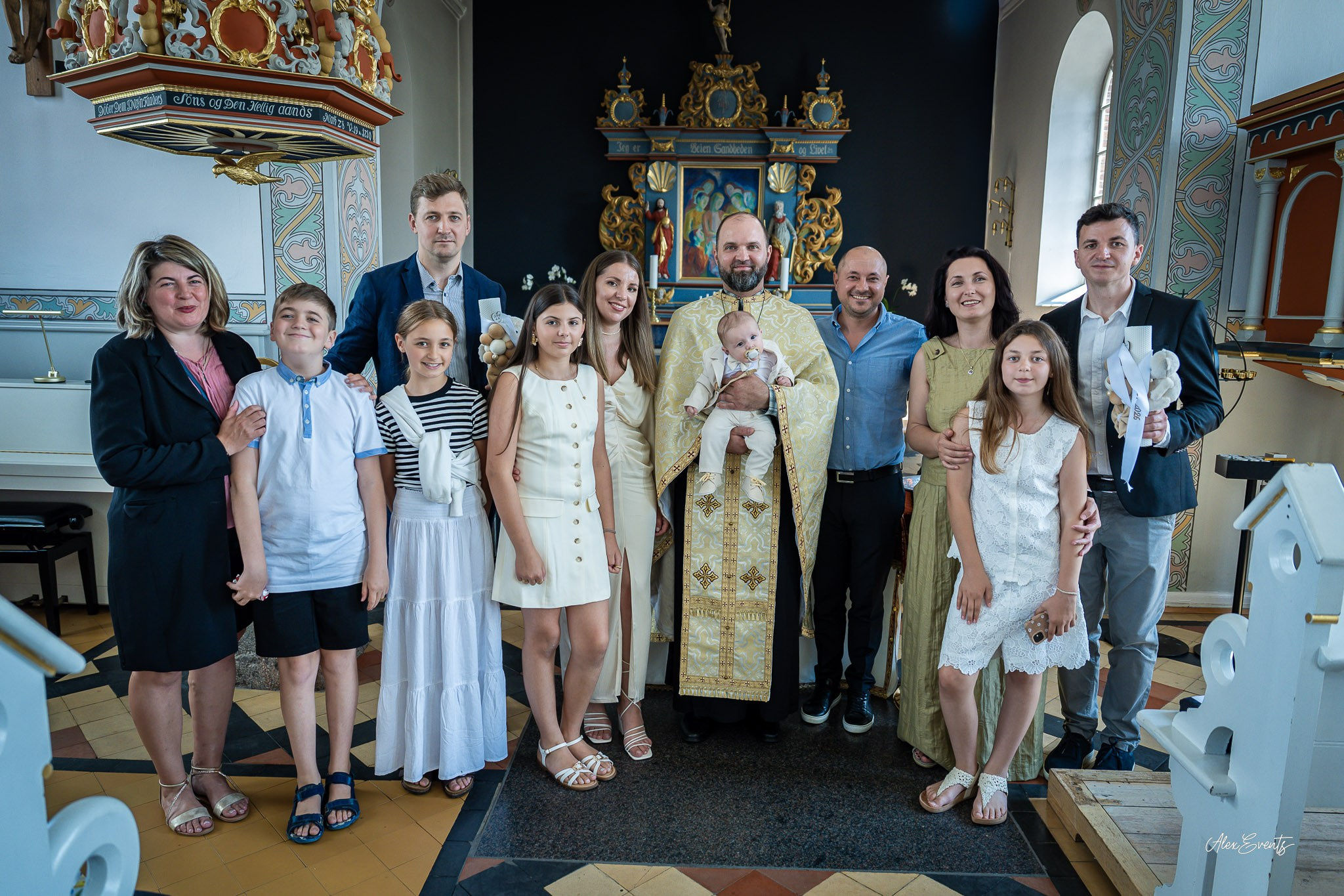 Botez Theodor - Biserica Fredericia. AlexEvents | Fotograf si Videograf de Nunta si Botez in Danemarca si Germania