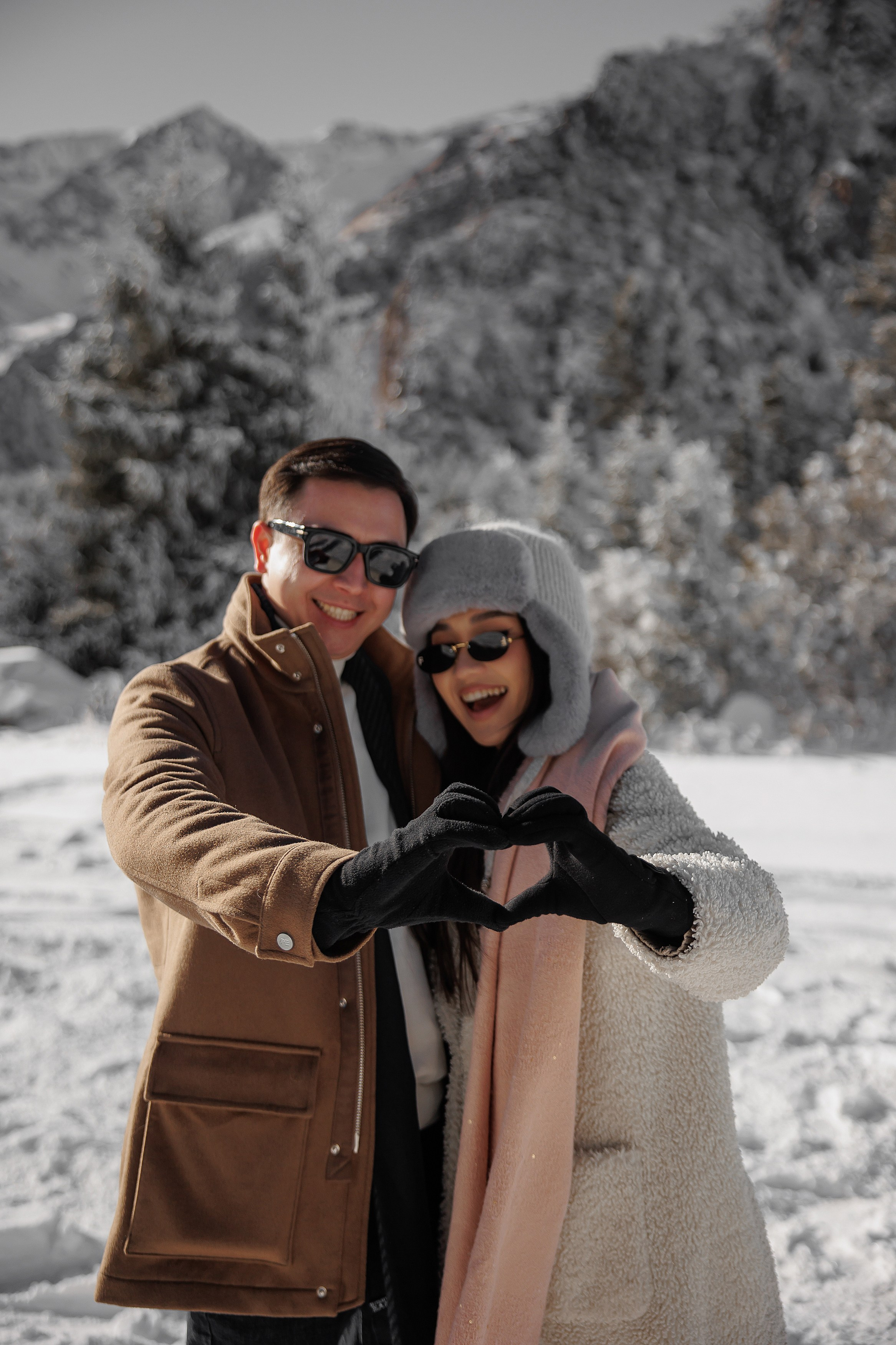 Зимняя Ала Арча 2025 год. Свадебный и семейный фотограф в Бишкеке Давлетбаев Талгат