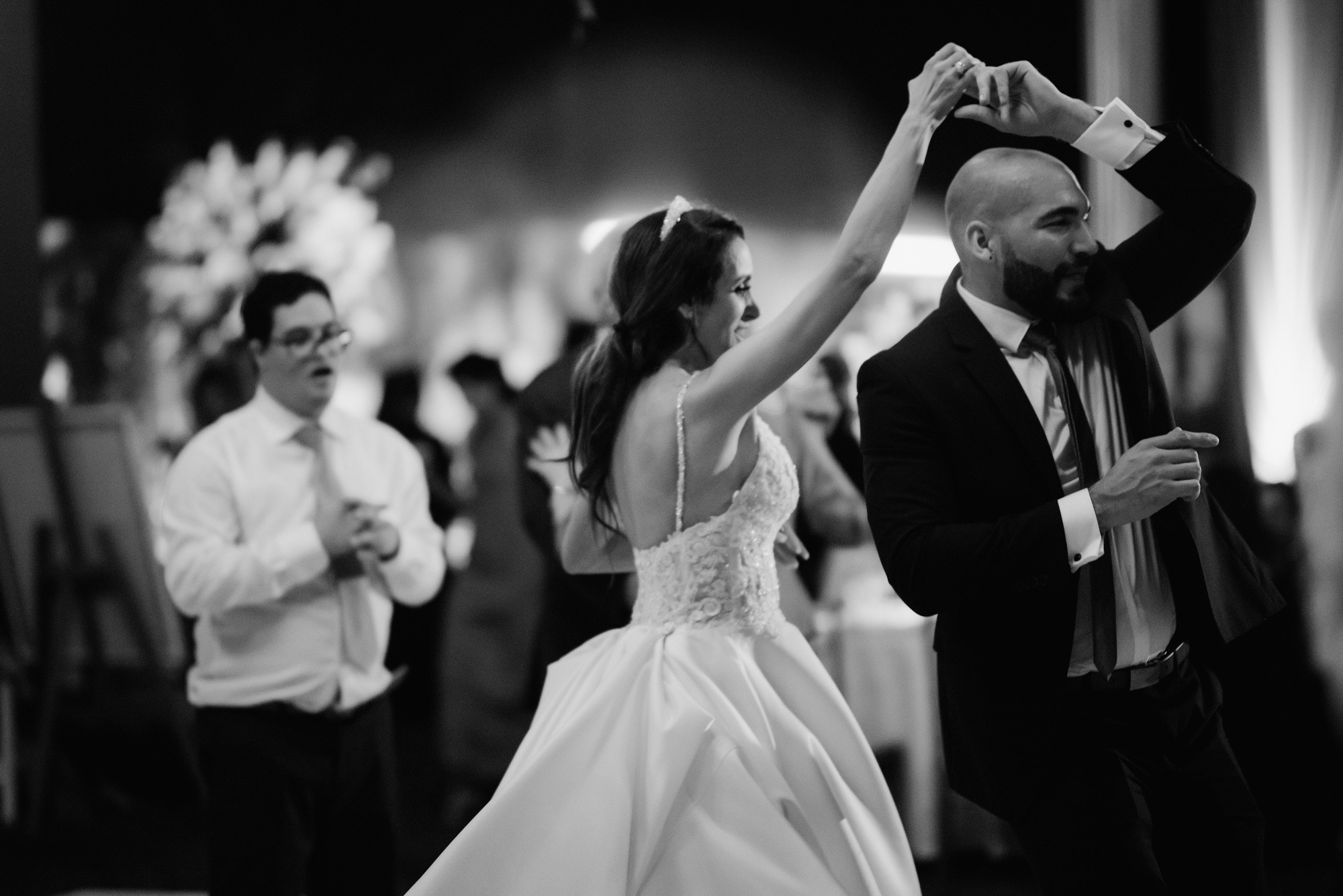 a bride and groom dancing at their wedding