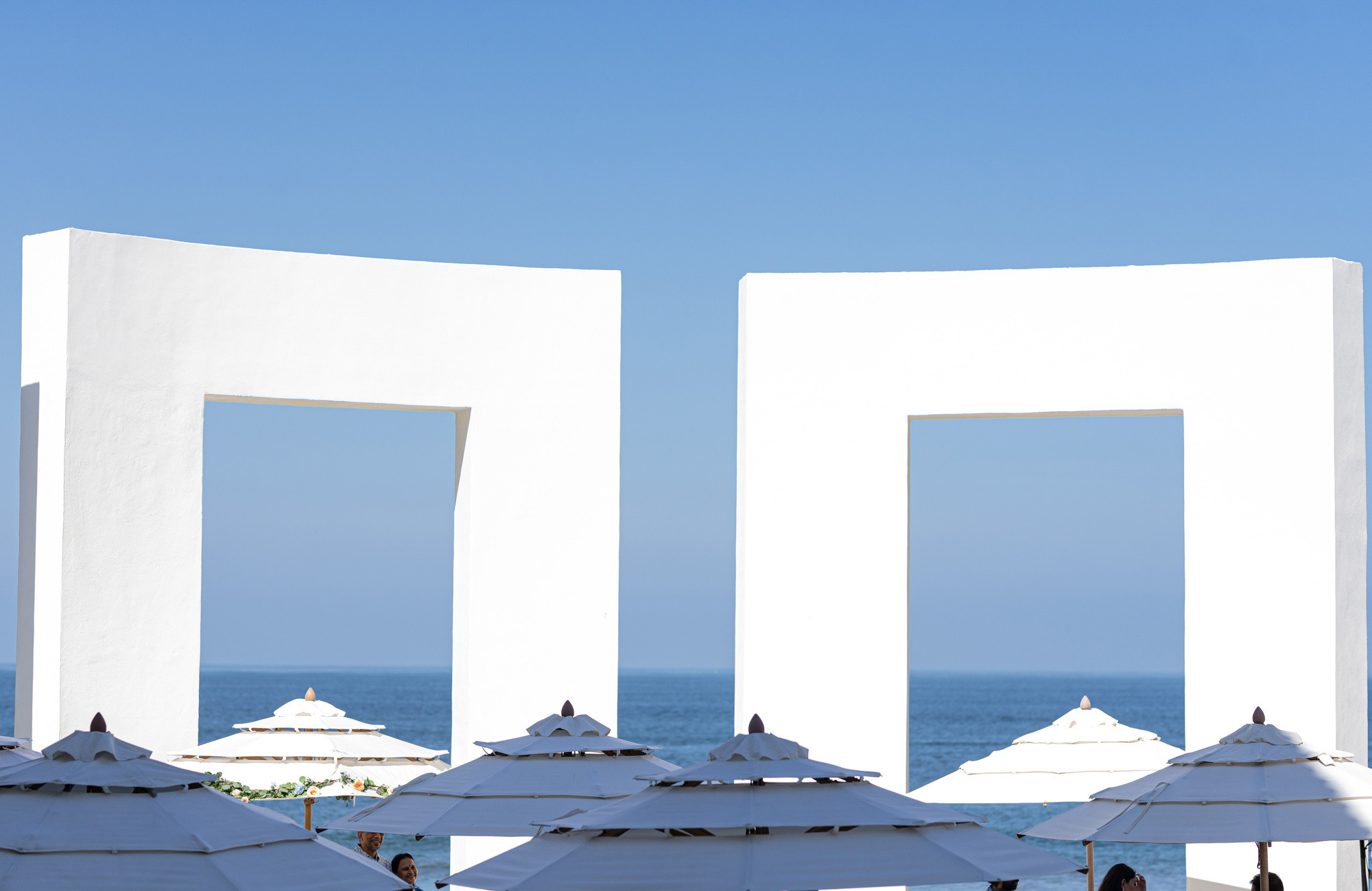 a group of umbrellas