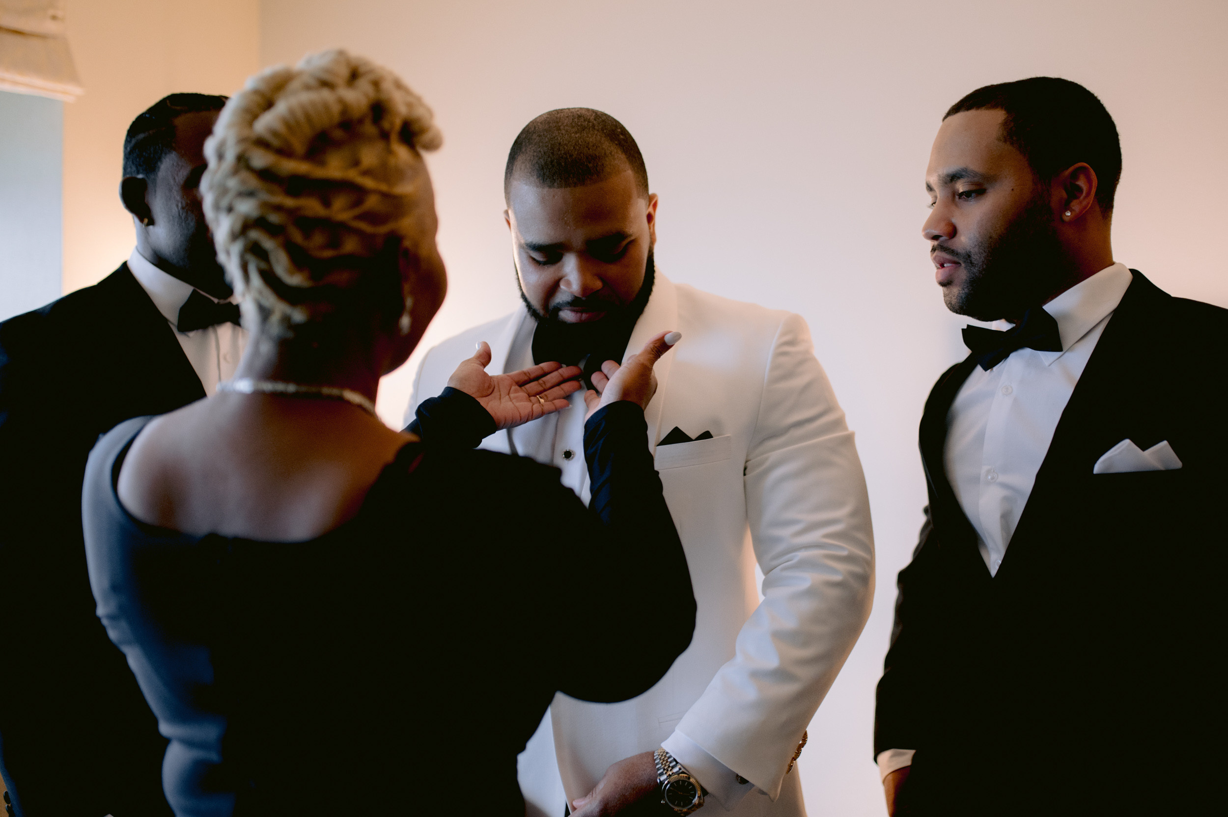 a man in a tuxed suit