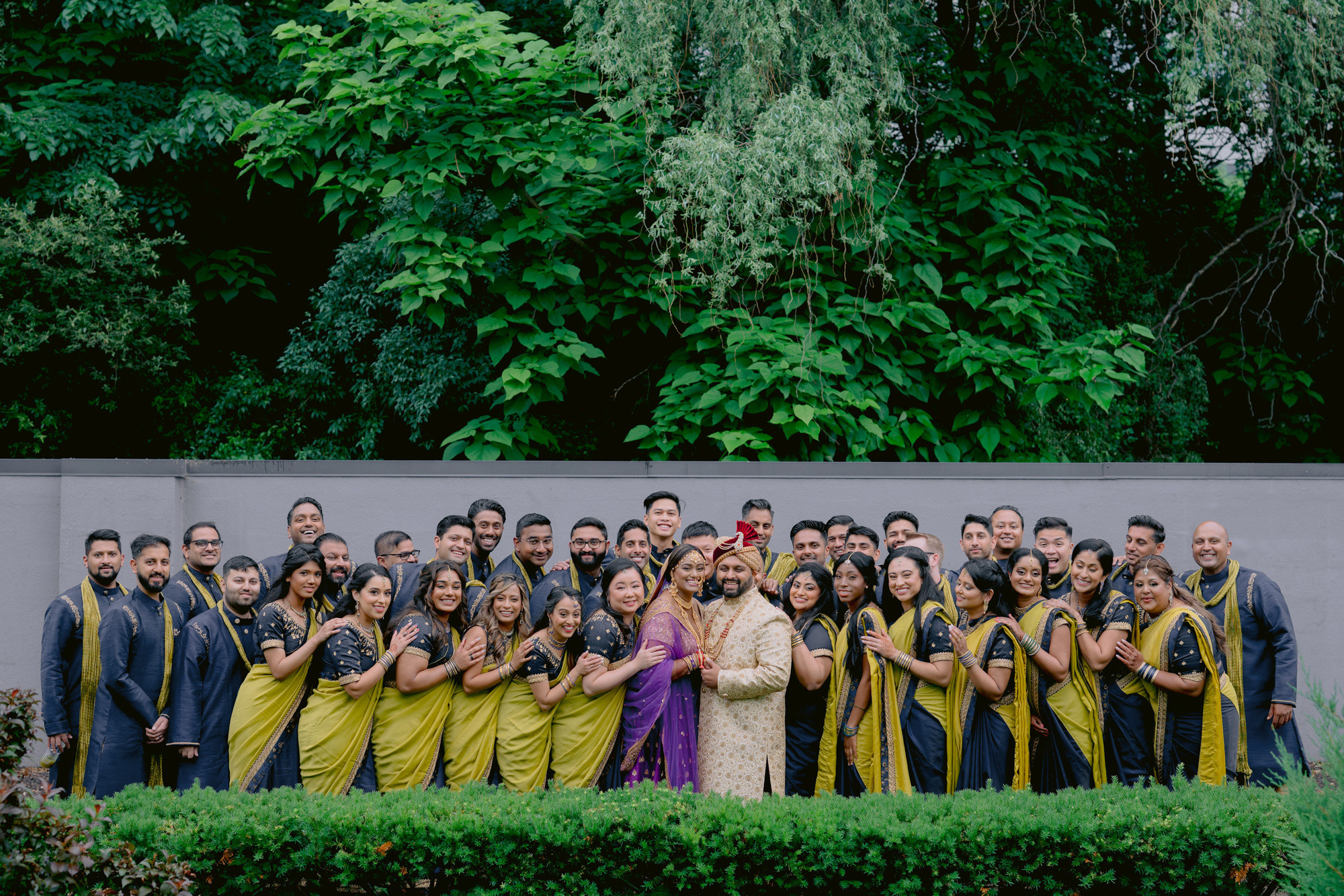a group of people posing for a photo