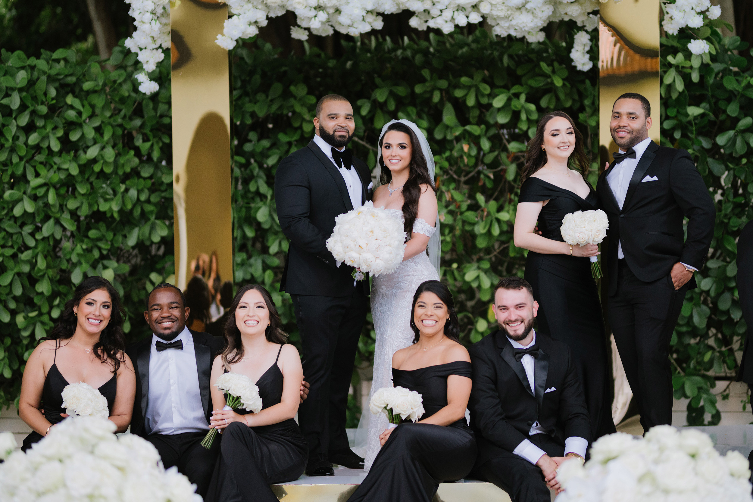 a group of people posing for a photo