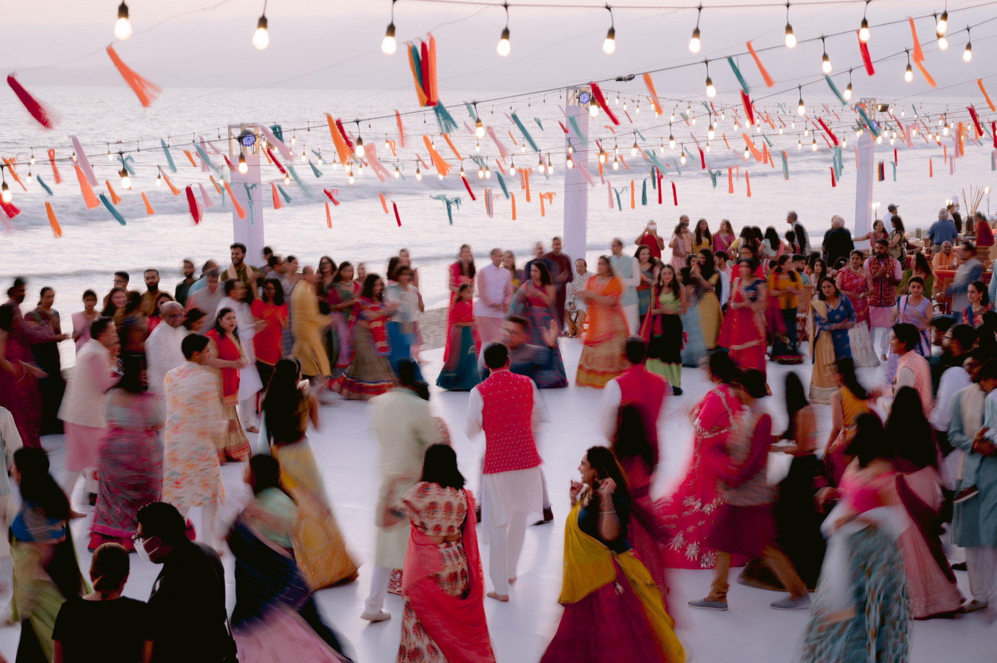 a group of people dancing