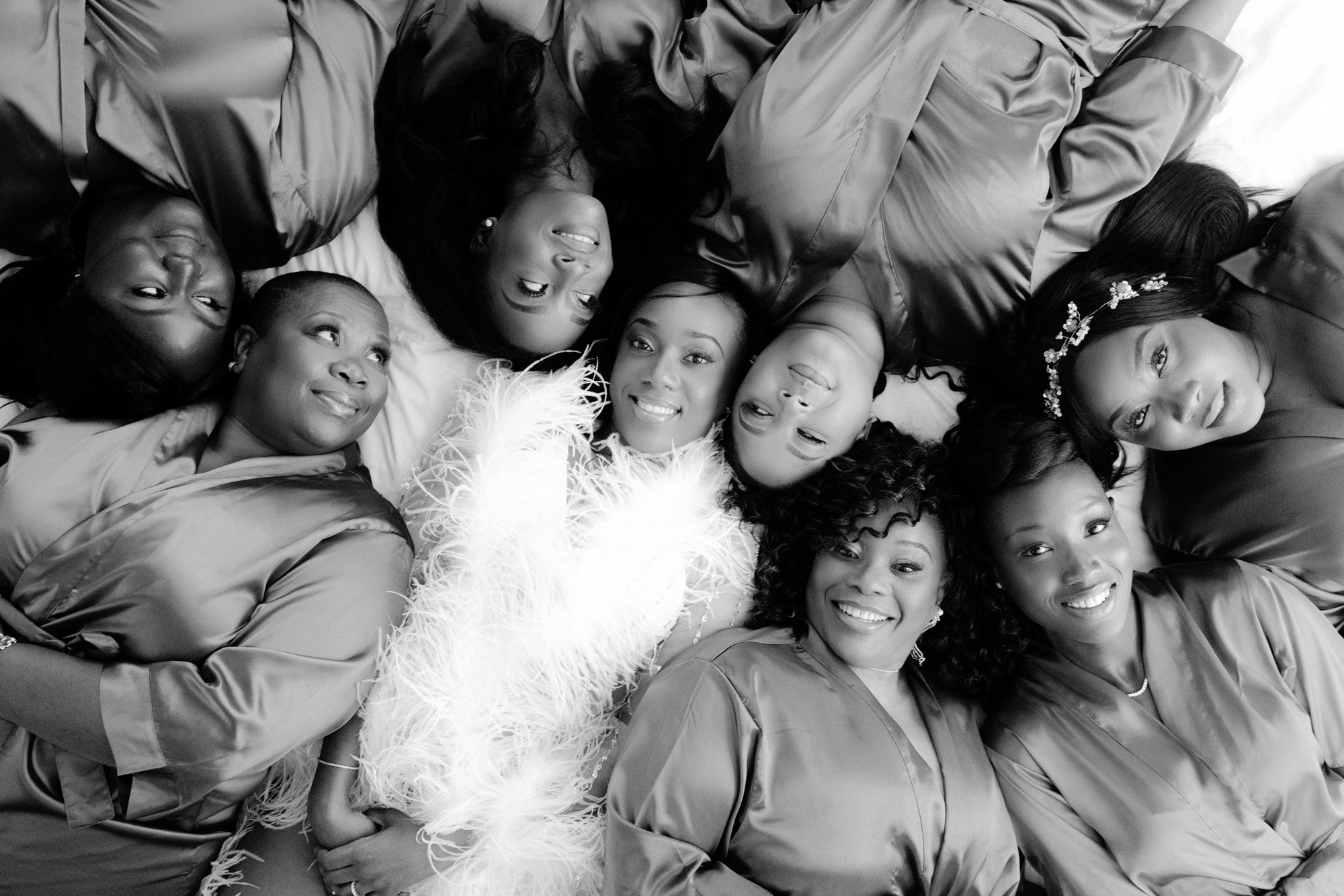 a group of women posing for a photo