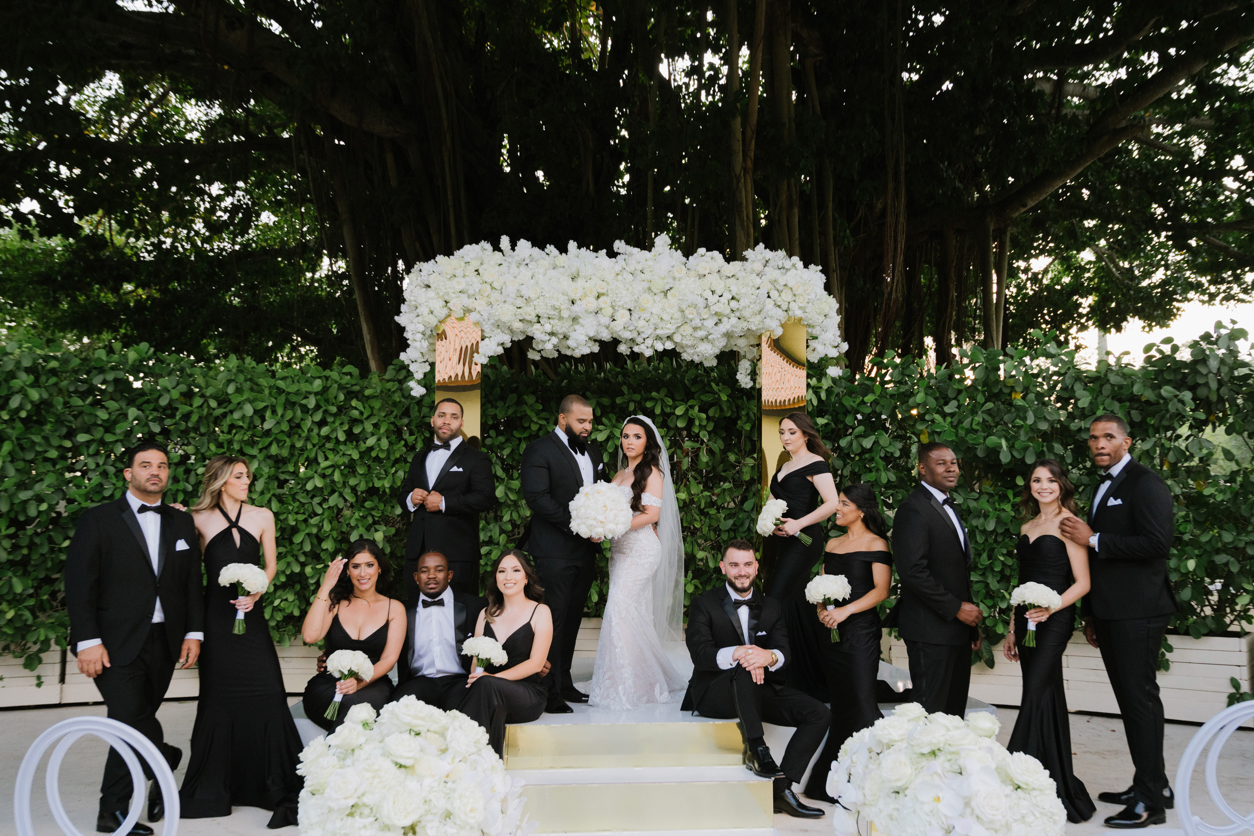 a group of people posing for a photo