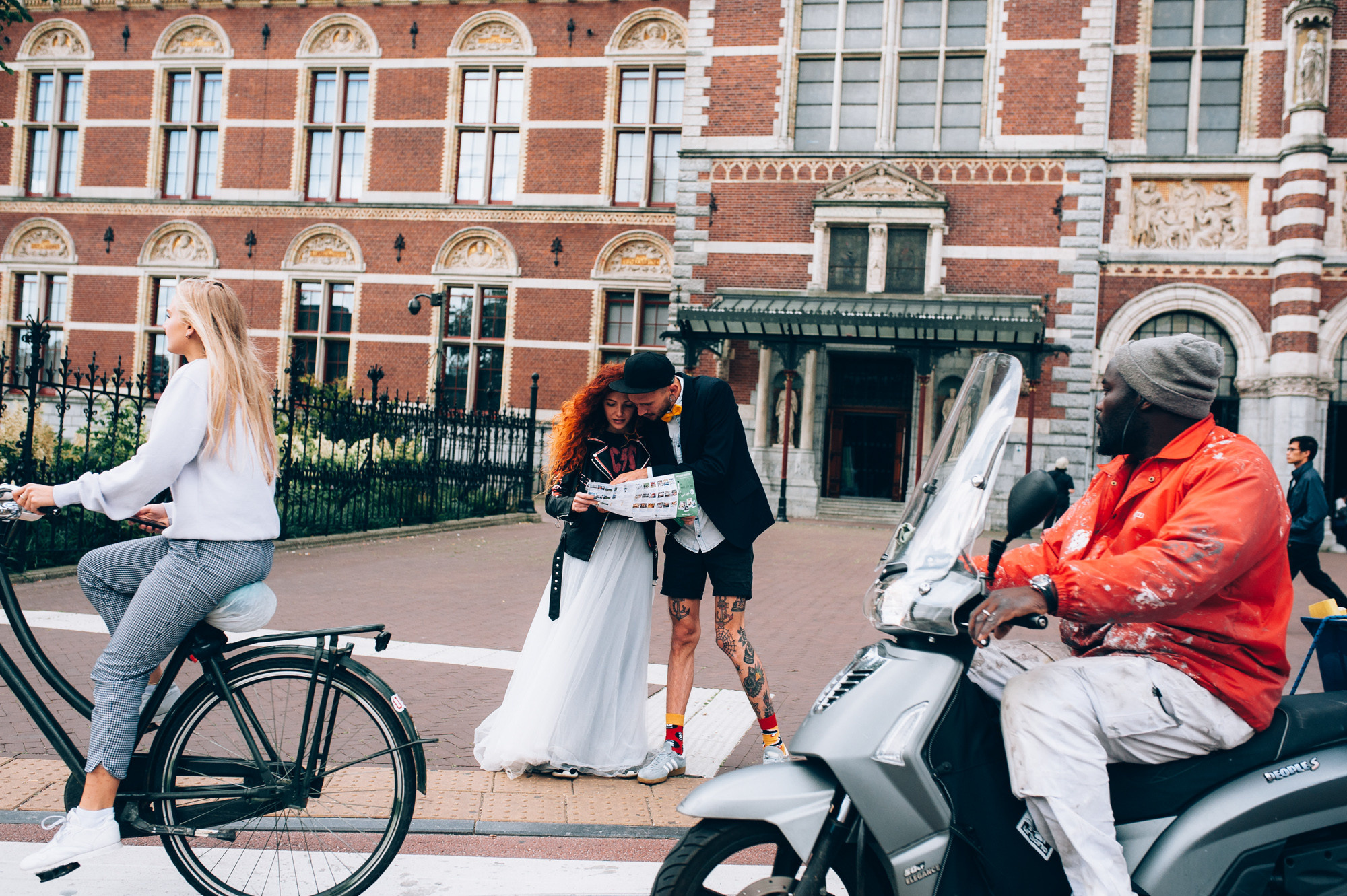 a woman in a white dress