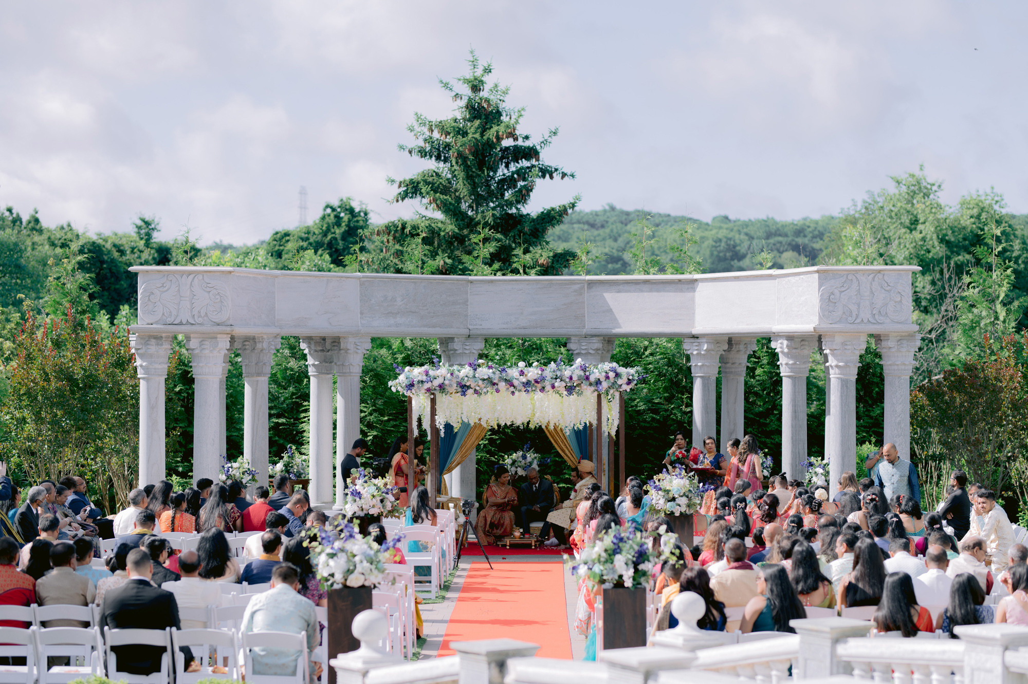 a wedding ceremony in the park
