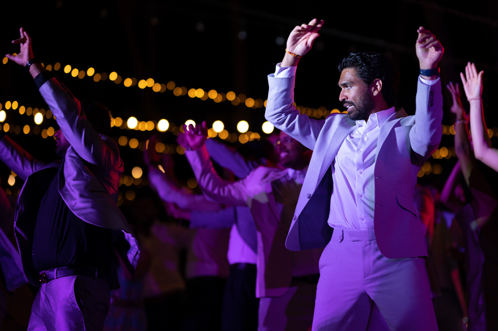 a group of people dancing
