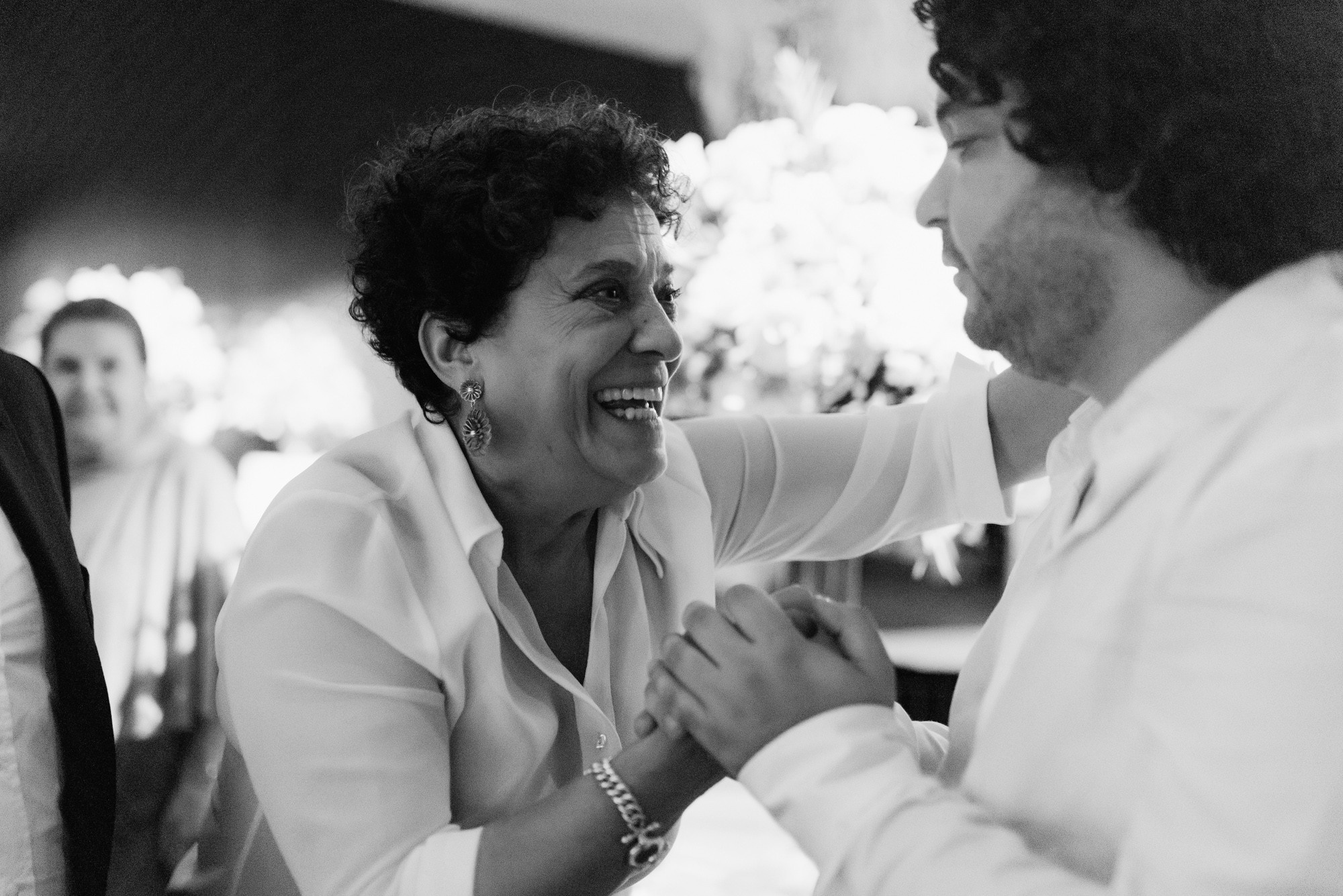a man and woman laughing and having a laugh